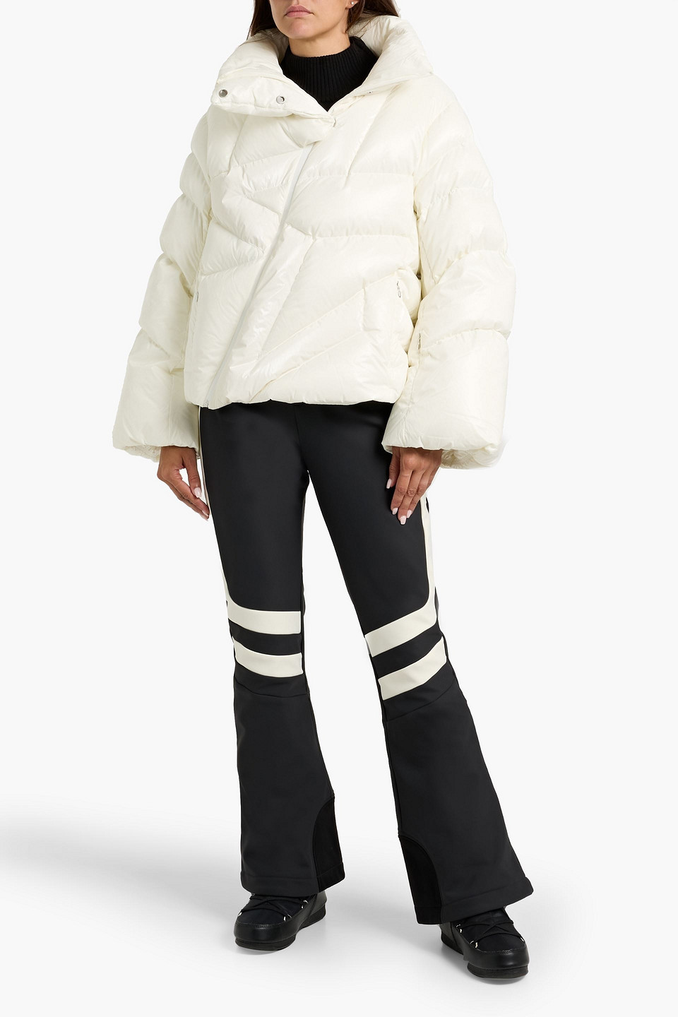 Perfect Moment Ariel Quilted Down Ski Jacket In White