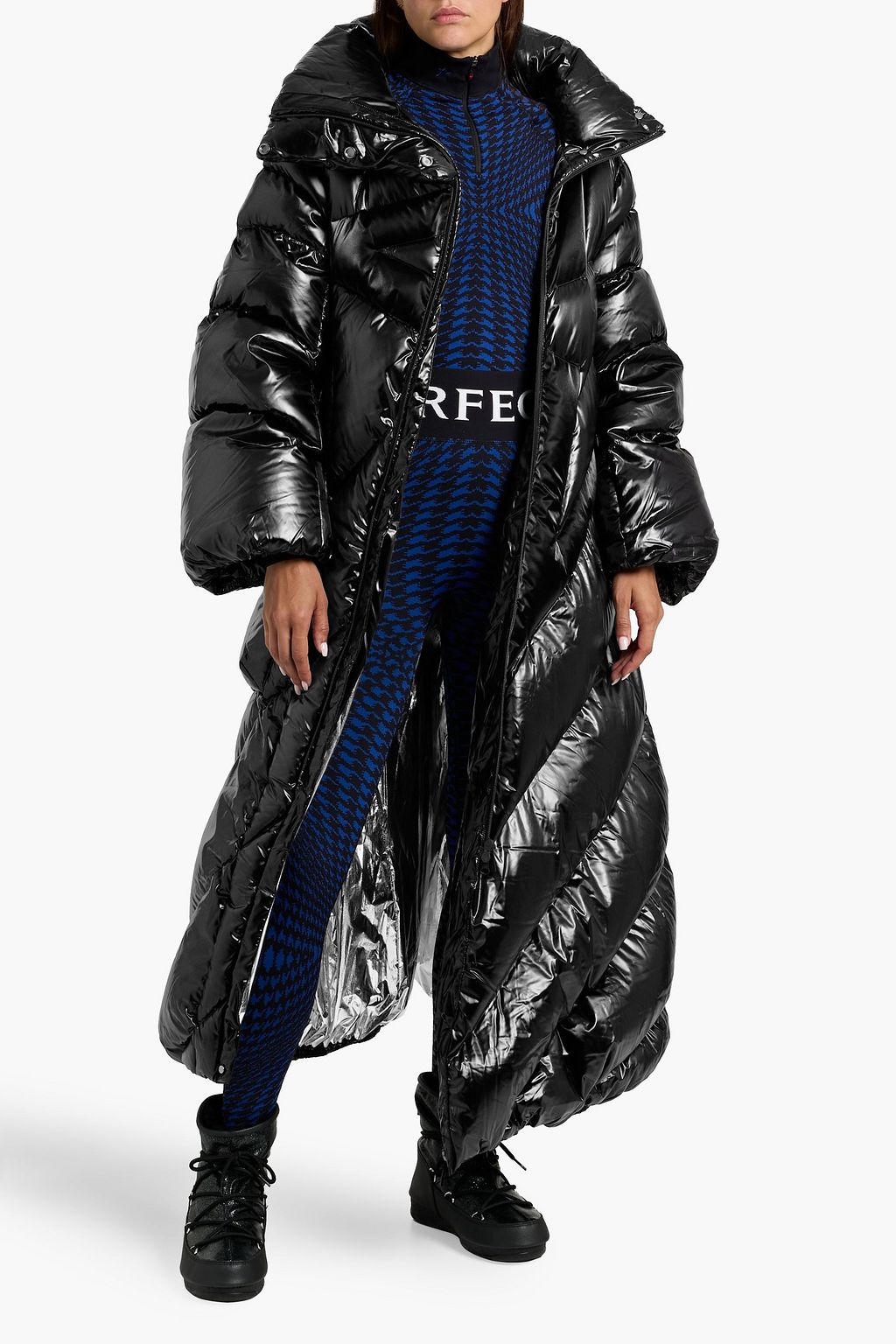 PERFECT MOMENT Ariel quilted glossed down coat