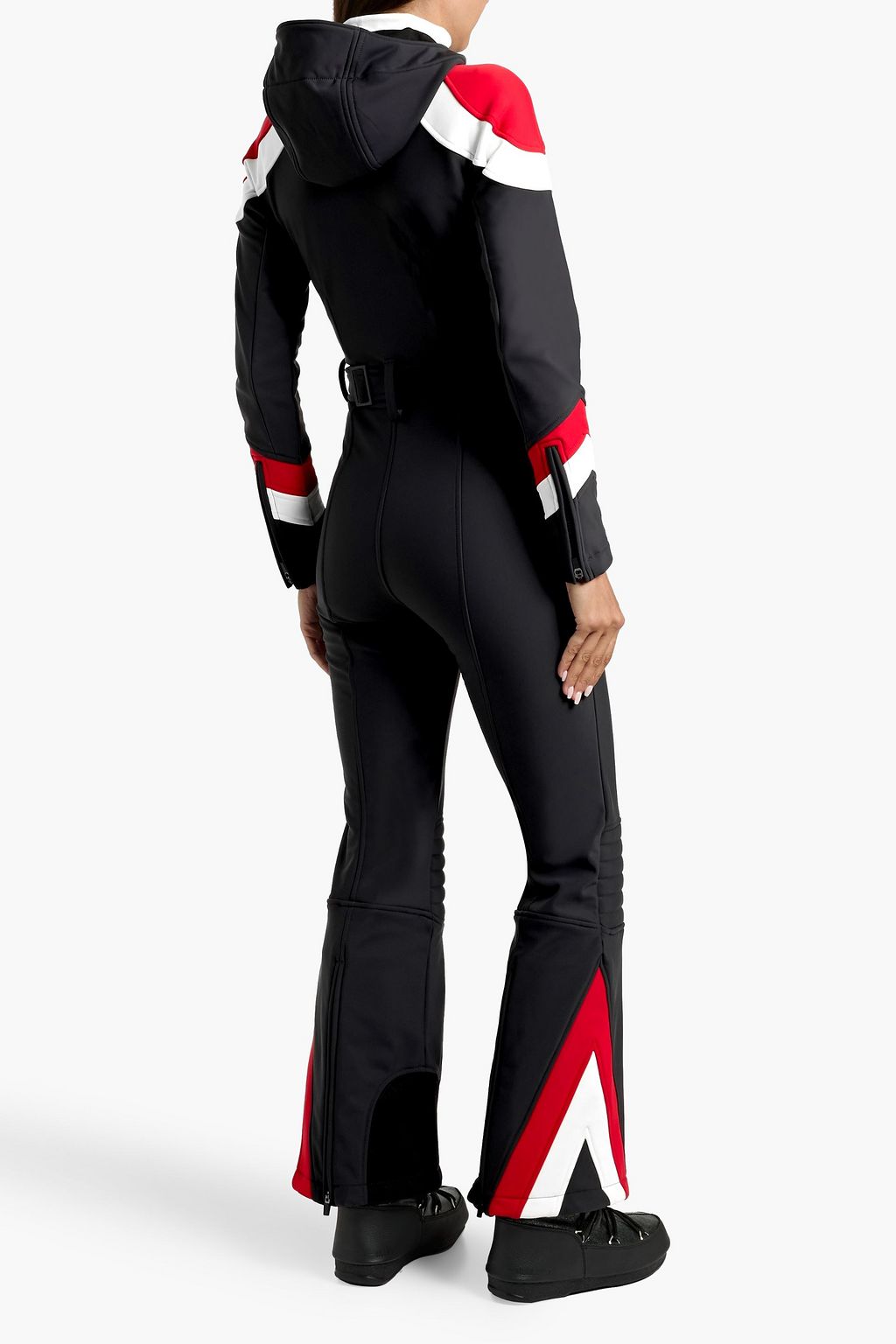 PERFECT MOMENT Gestreifter Skianzug „Allos“ aus Stretch-Shell