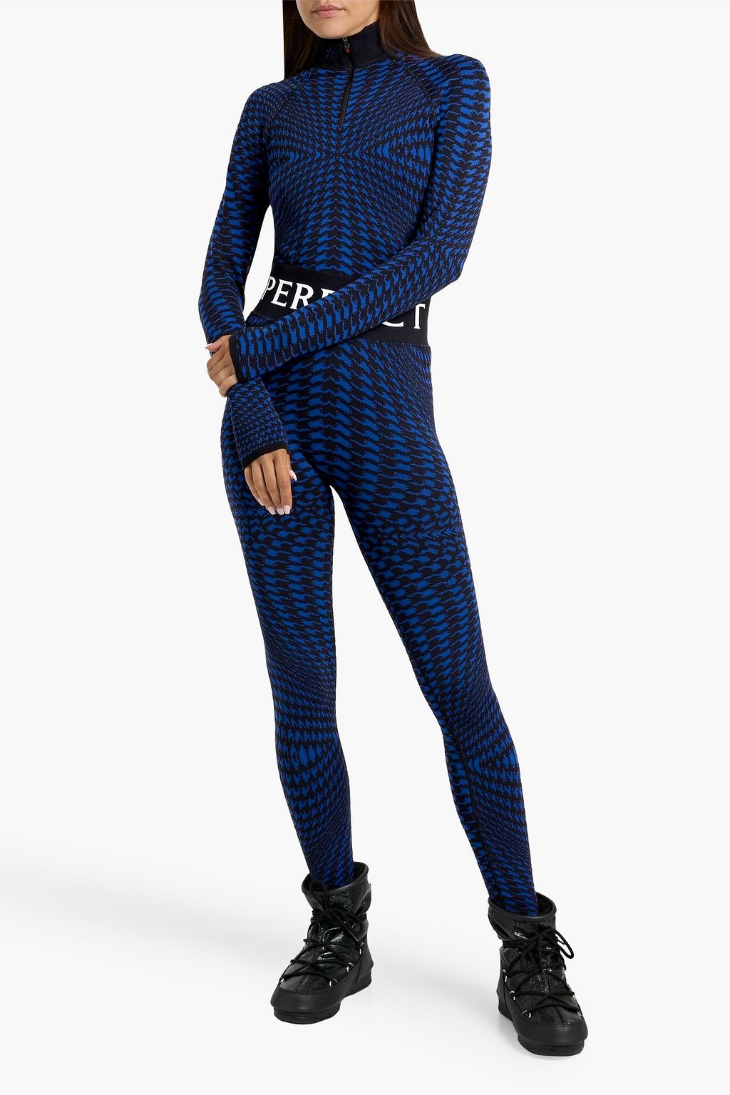 PERFECT MOMENT Jacquard-knit leggings