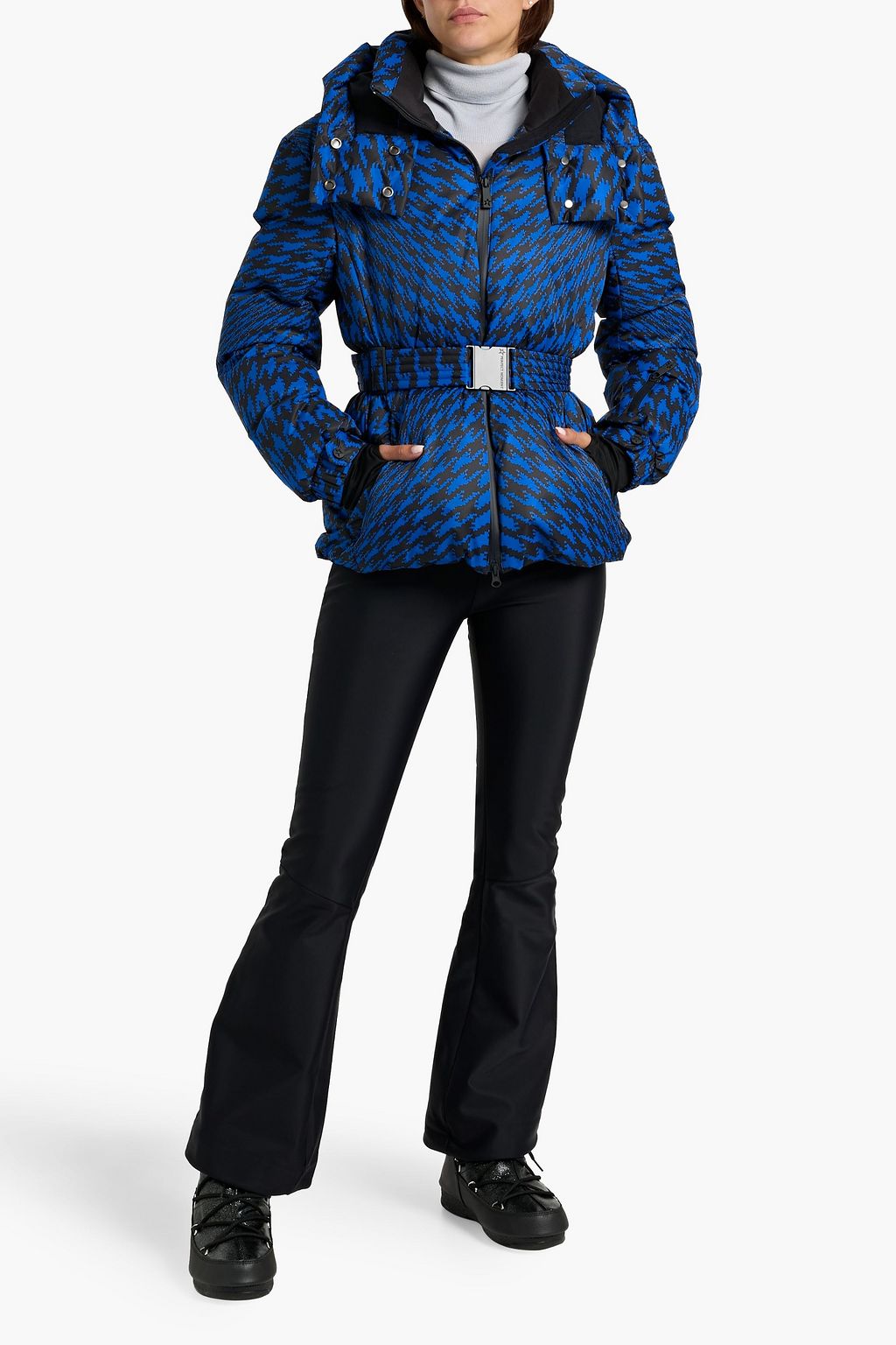 PERFECT MOMENT Candice quilted printed hooded down ski jacket