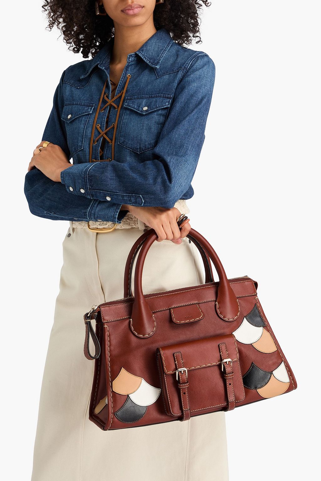 CHLOÉ Edith leather tote