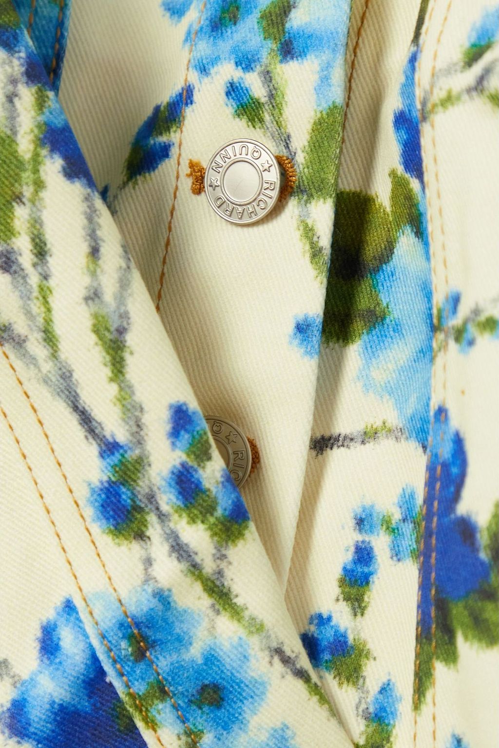 RICHARD QUINN Jeansjacke mit Blumenprint