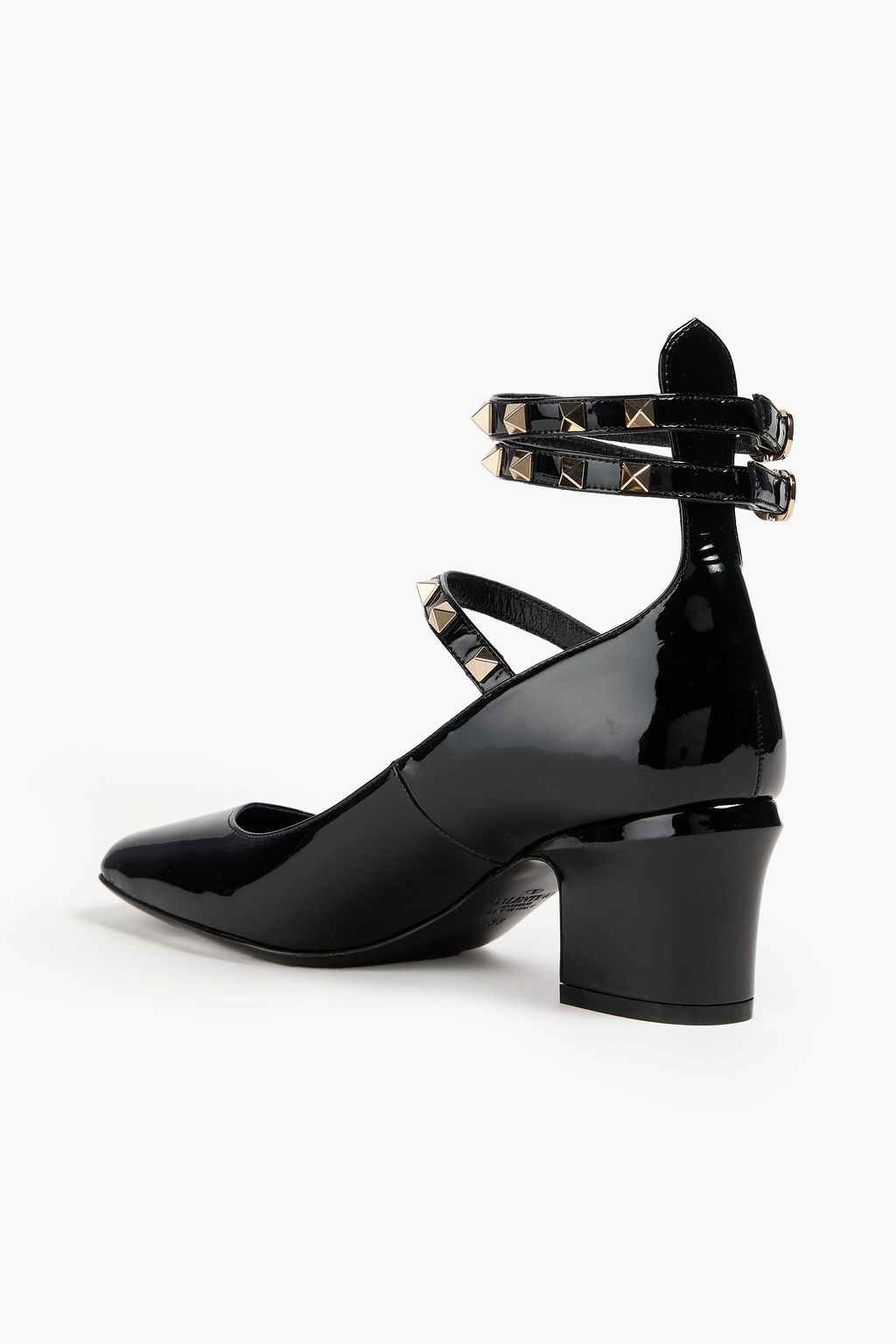 VALENTINO GARAVANI Rockstud patent-leather Mary Jane pumps