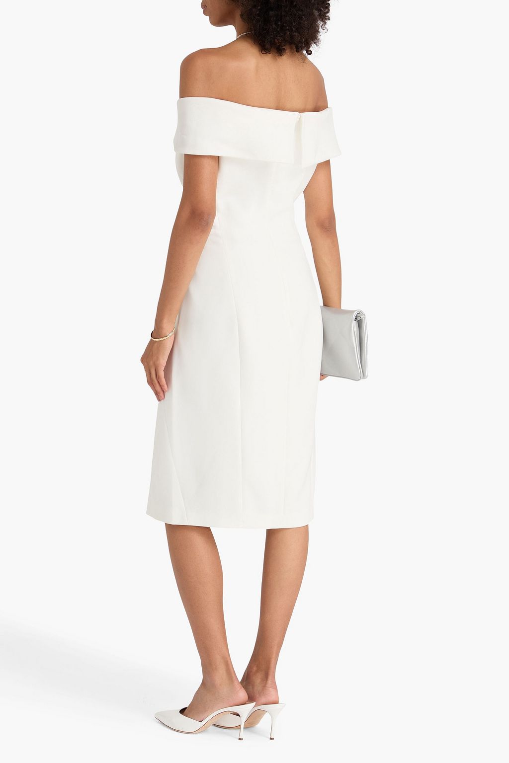 MAX MARA Schulterfreies Midikleid aus Crêpe mit Verzierung