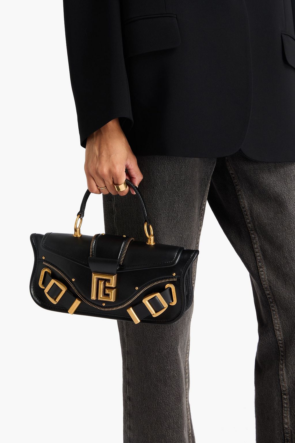 BALMAIN Blaze leather shoulder bag
