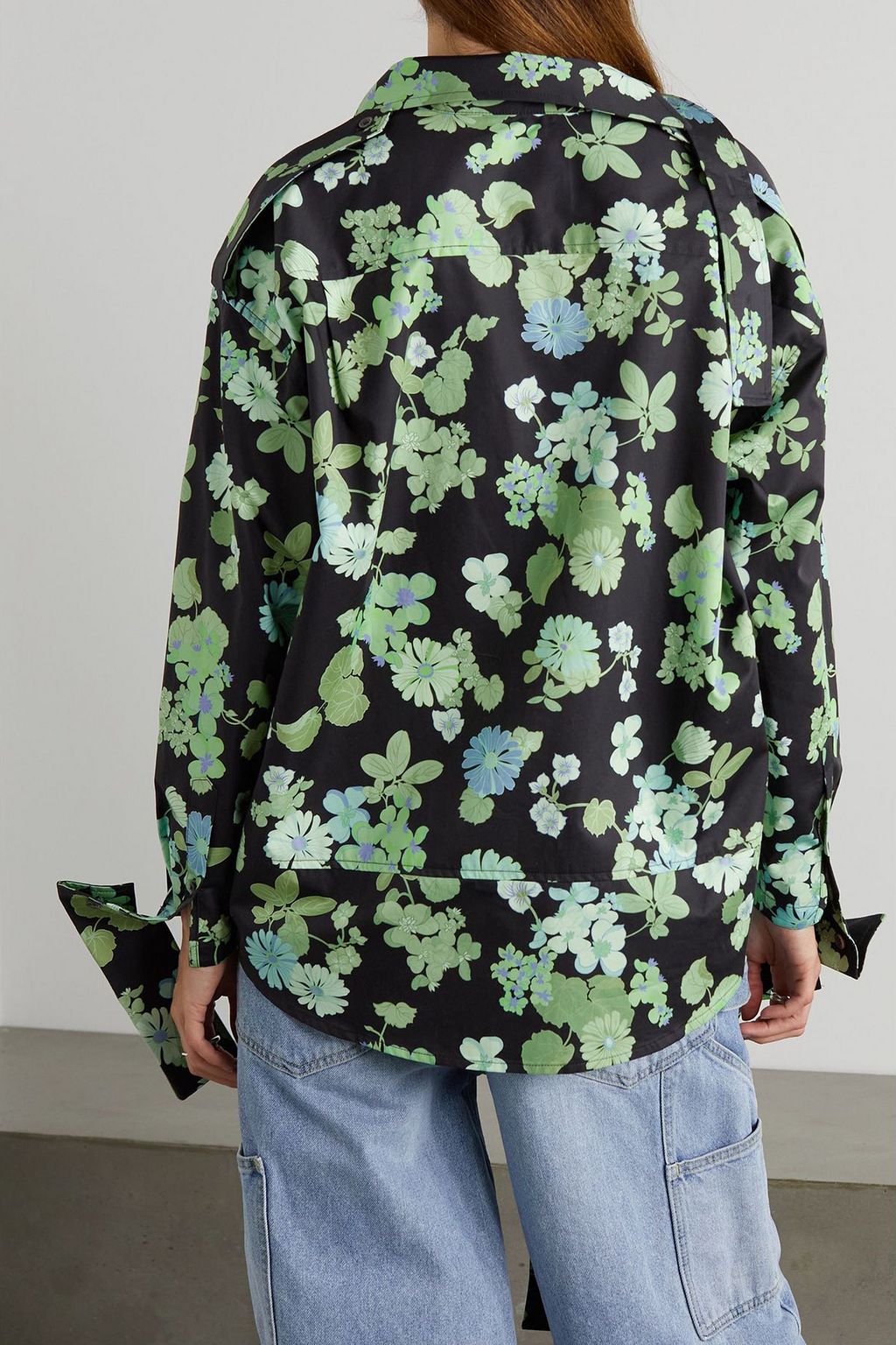 MERYLL ROGGE Wandelbares Hemd aus Baumwollpopeline mit Blumenprint