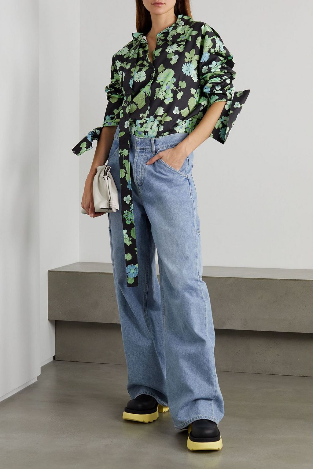 MERYLL ROGGE Wandelbares Hemd aus Baumwollpopeline mit Blumenprint