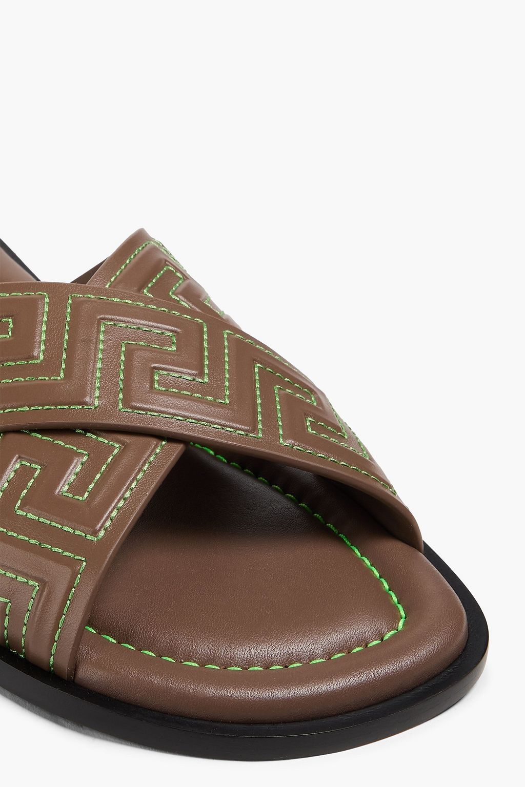 VERSACE Embroidered leather sandals