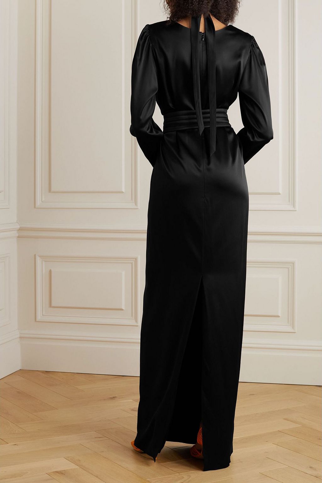 DRIES VAN NOTEN Duchesse-satin maxi dress