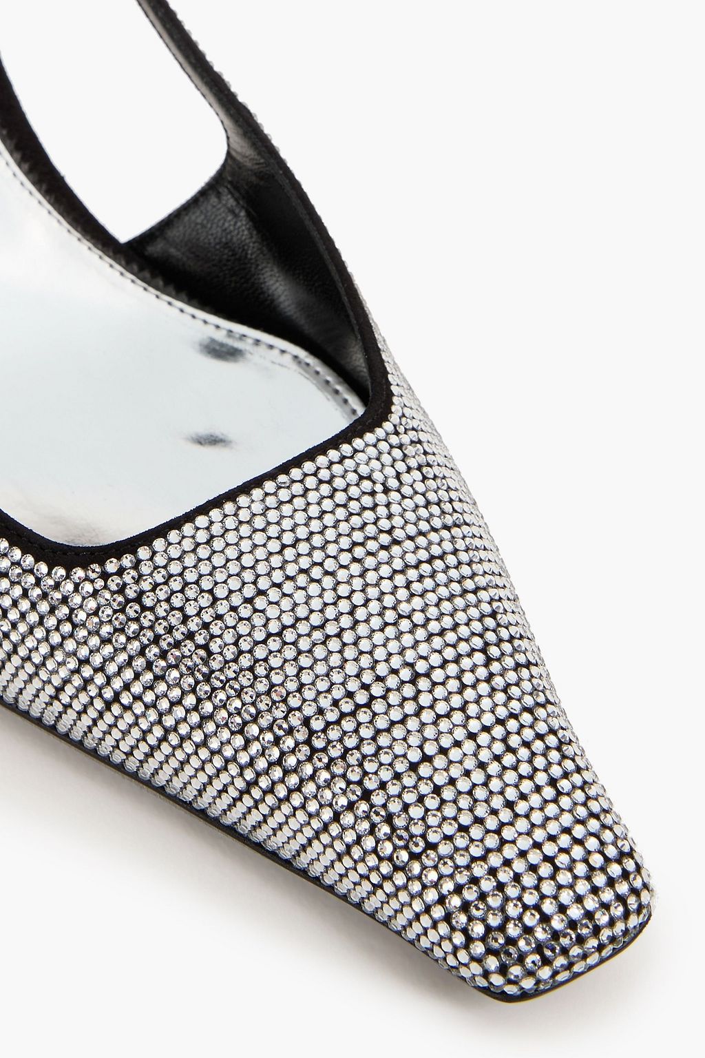 TOM FORD Bejeweled 50 crystal-embellished suede slingback pumps