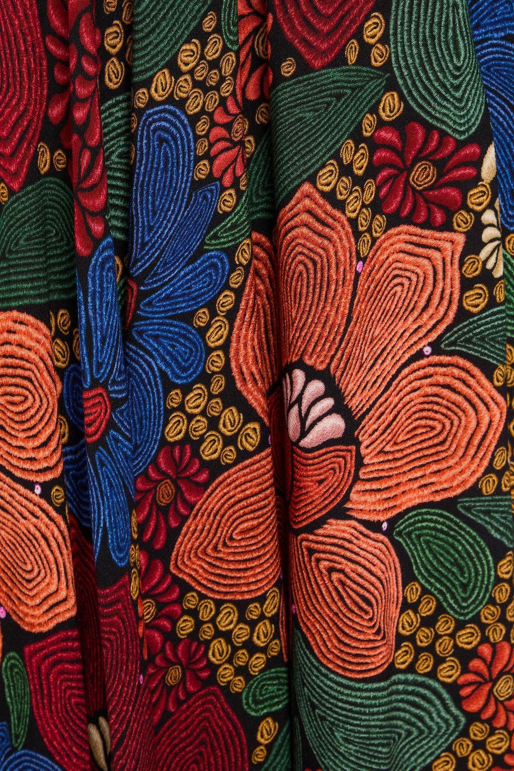 FARM RIO Floral-print crepe midi dress