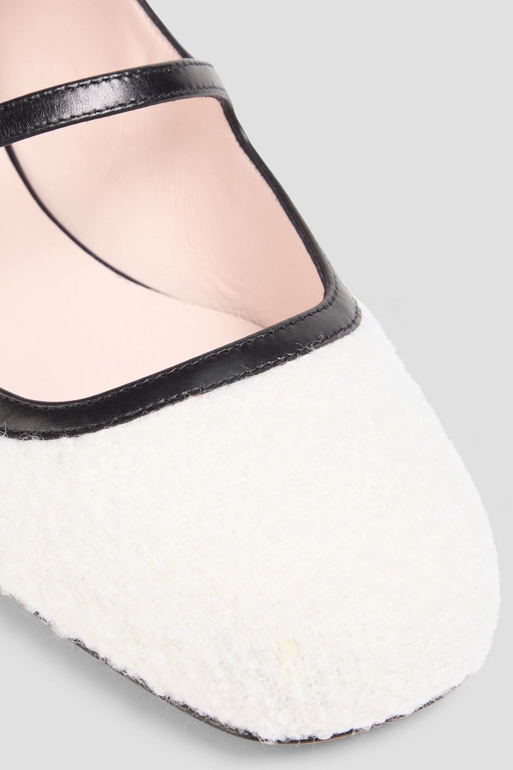 ROGER VIVIER Crystal-embellished bouclé wool pumps