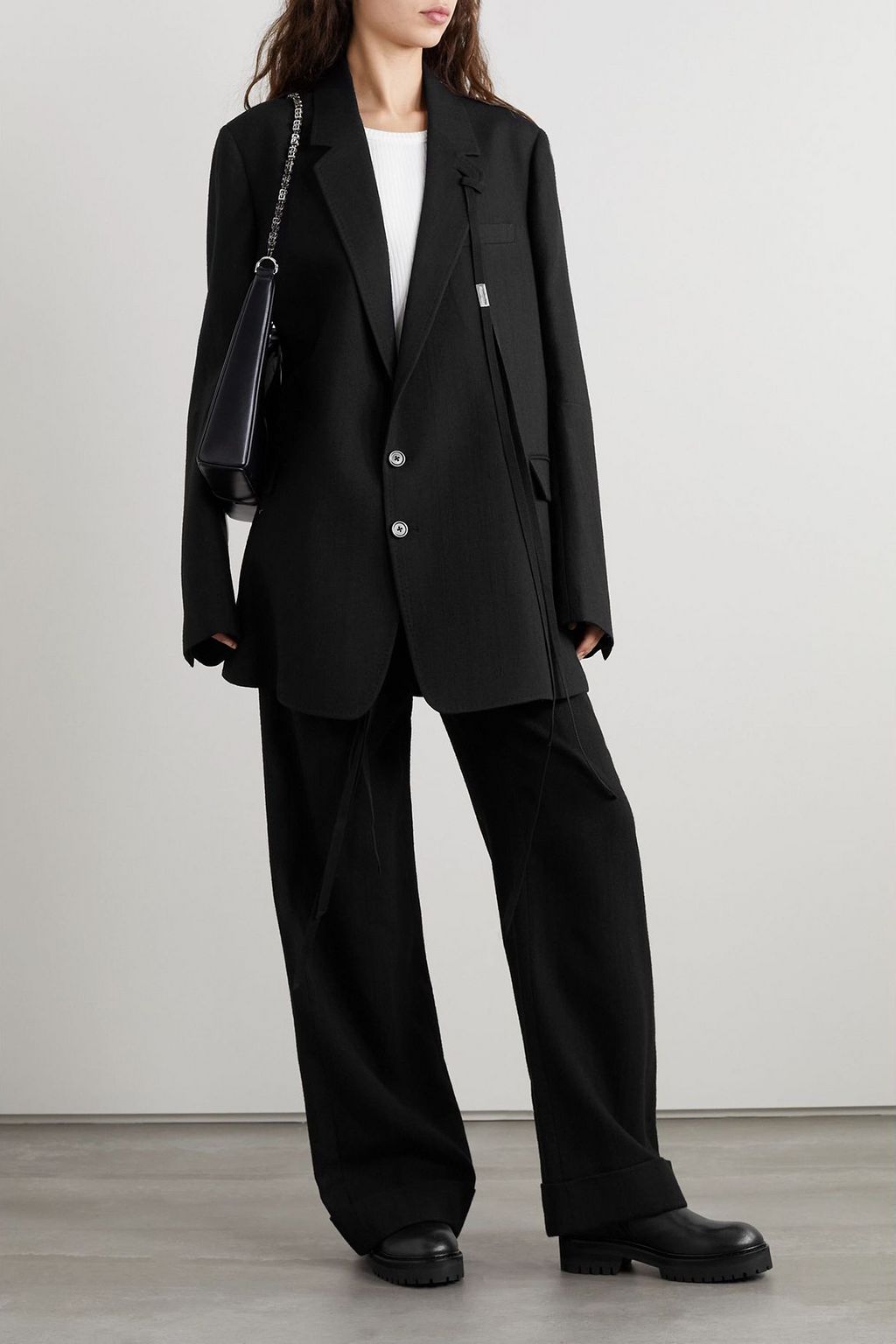 ANN DEMEULEMEESTER بليزر من الصوف الممشط