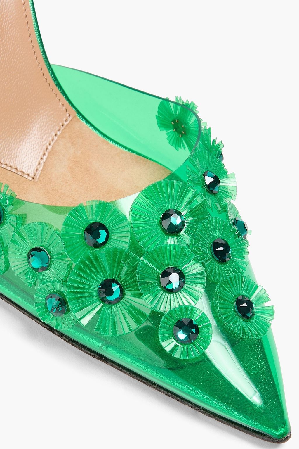 AQUAZZURA Meteorite PVC ミュール クリスタル付き