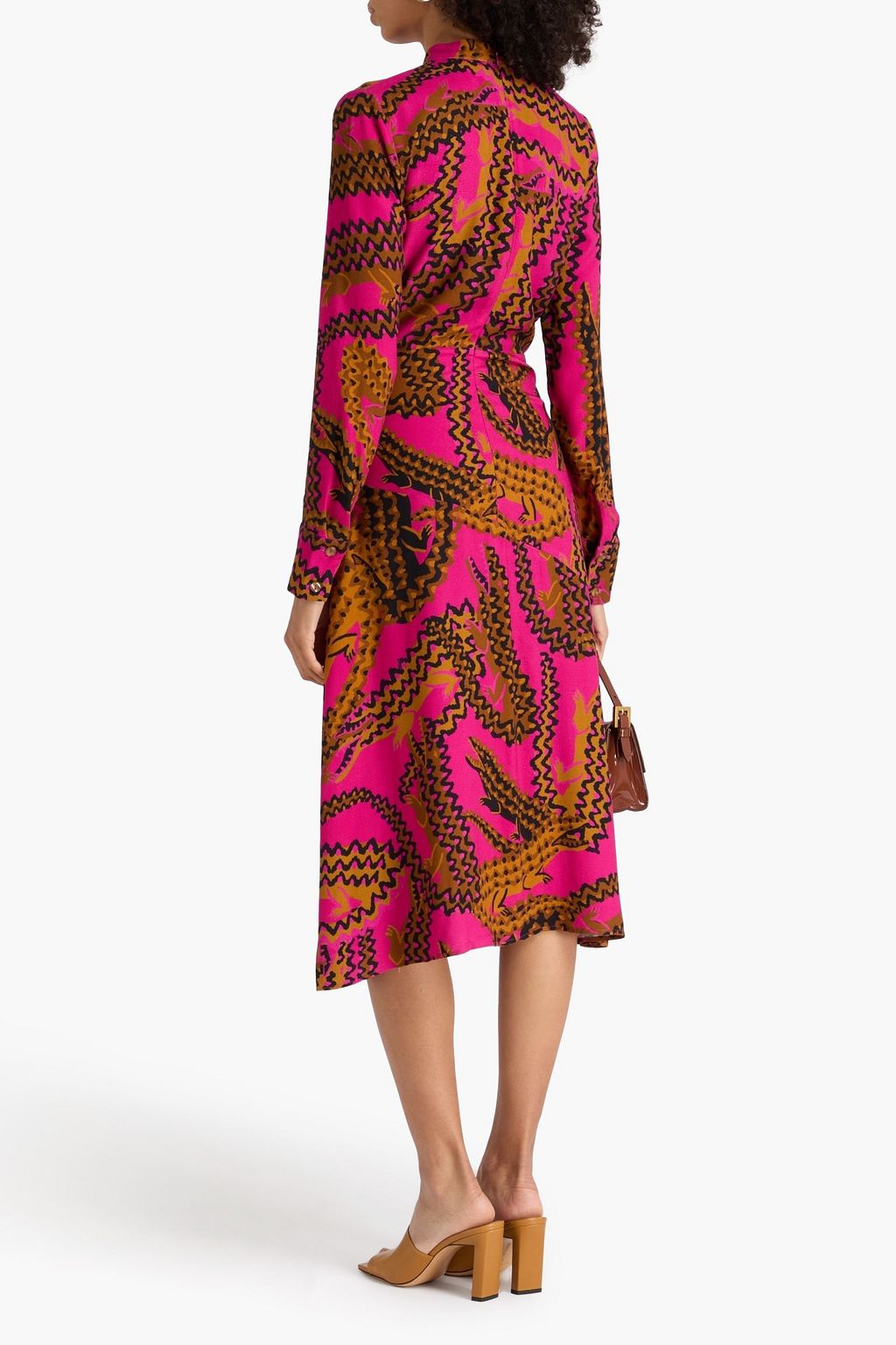 FARM RIO Printed crepe midi dress