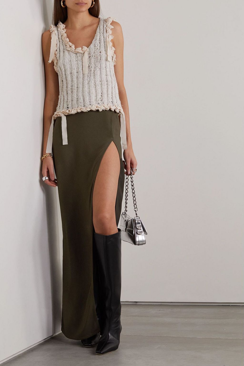 IOANNES Martine crepe maxi skirt