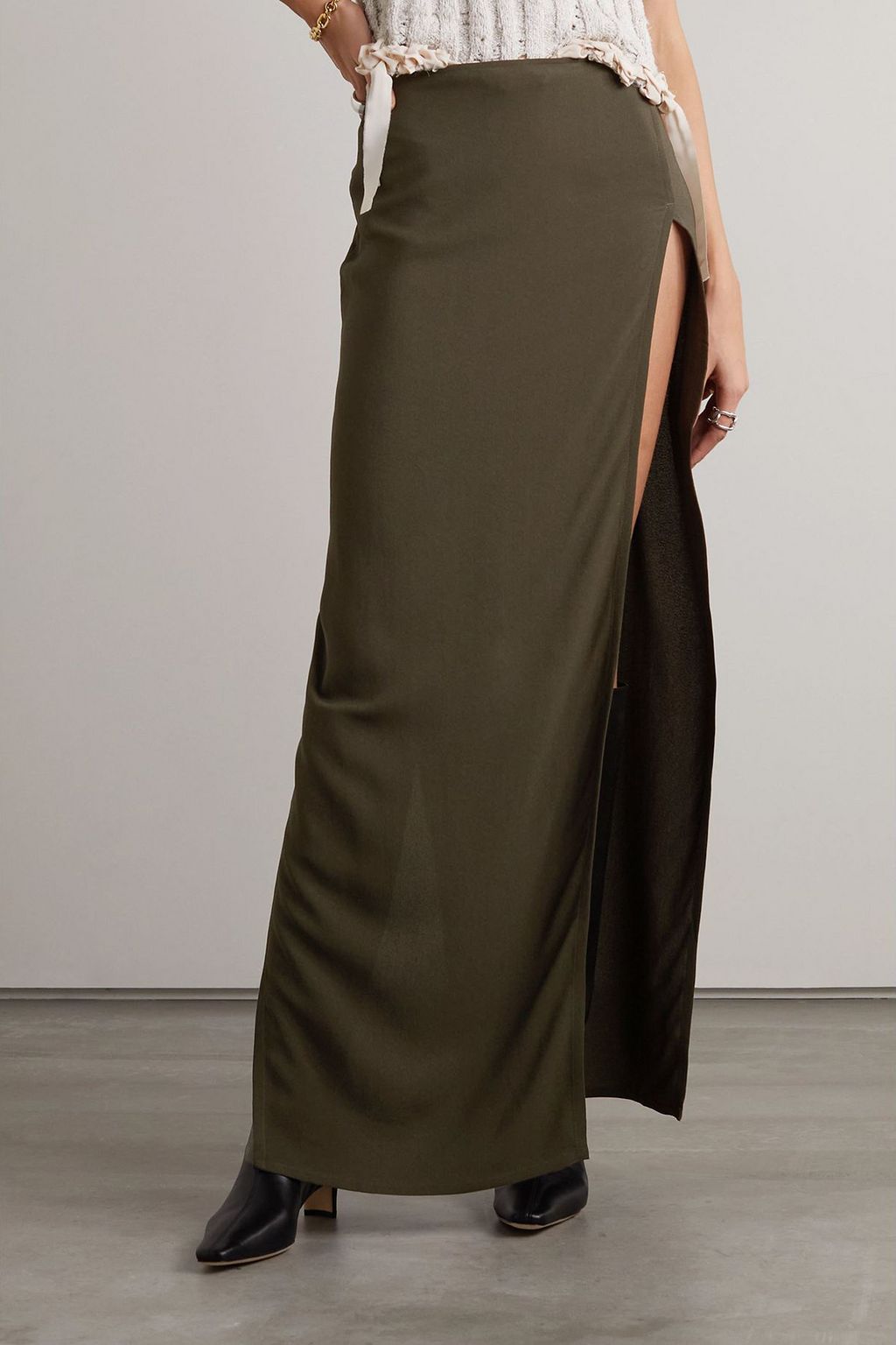 IOANNES Martine crepe maxi skirt