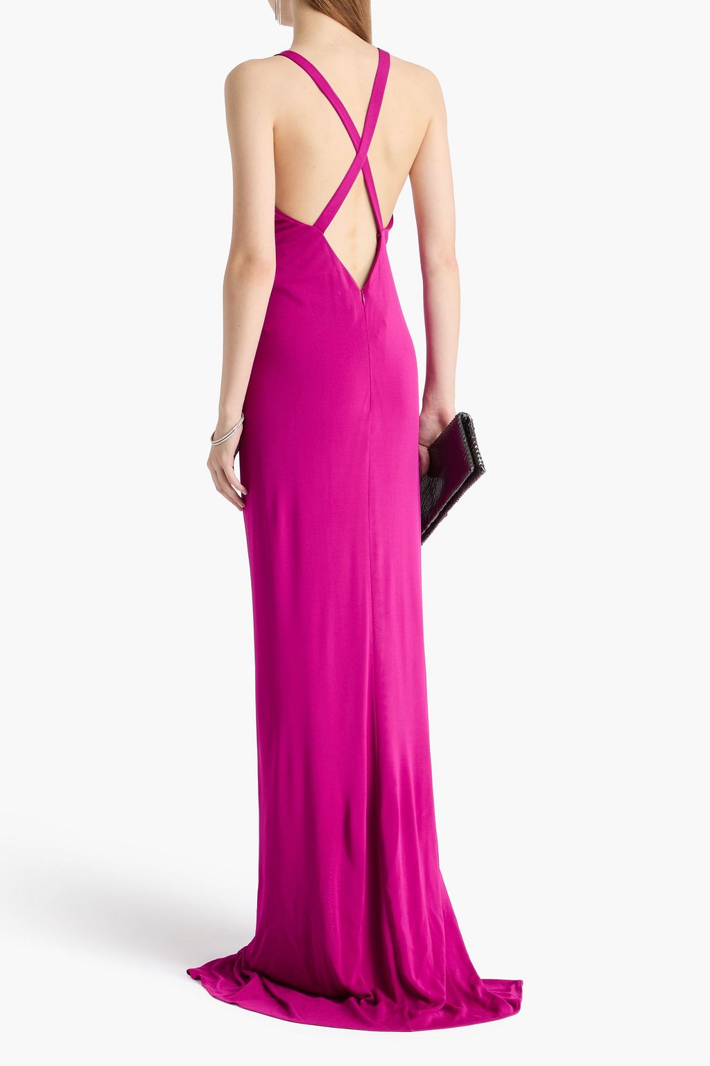 TOM FORD Buckled crepe gown