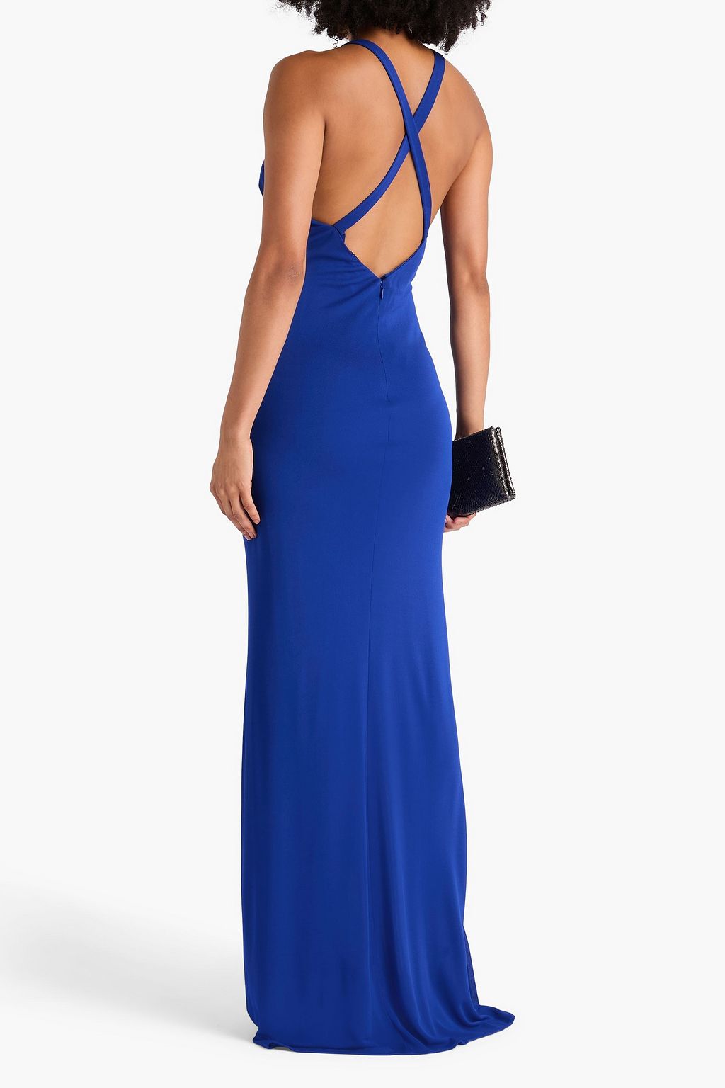 TOM FORD Buckled crepe gown