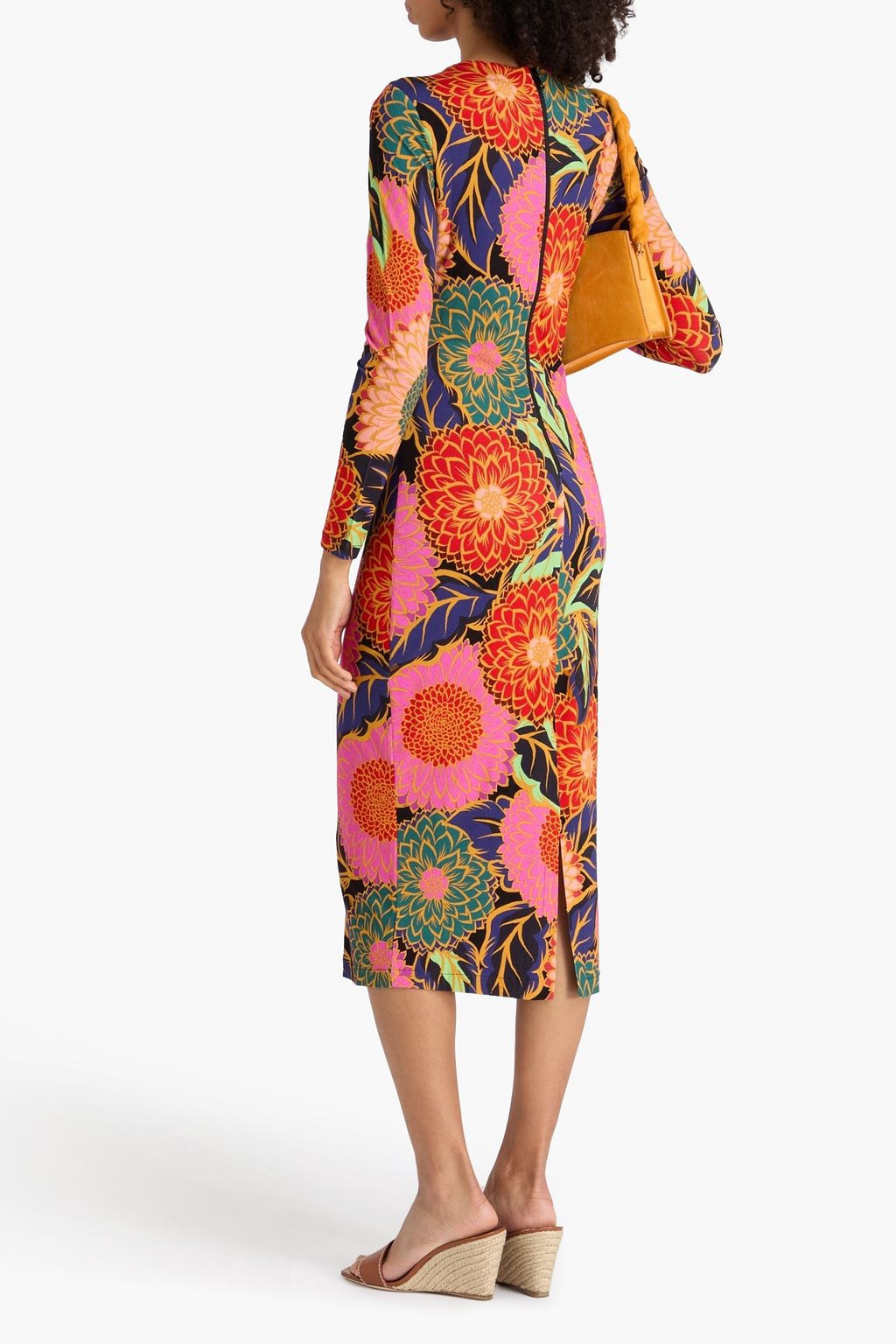 FARM RIO Floral-print jersey midi dress