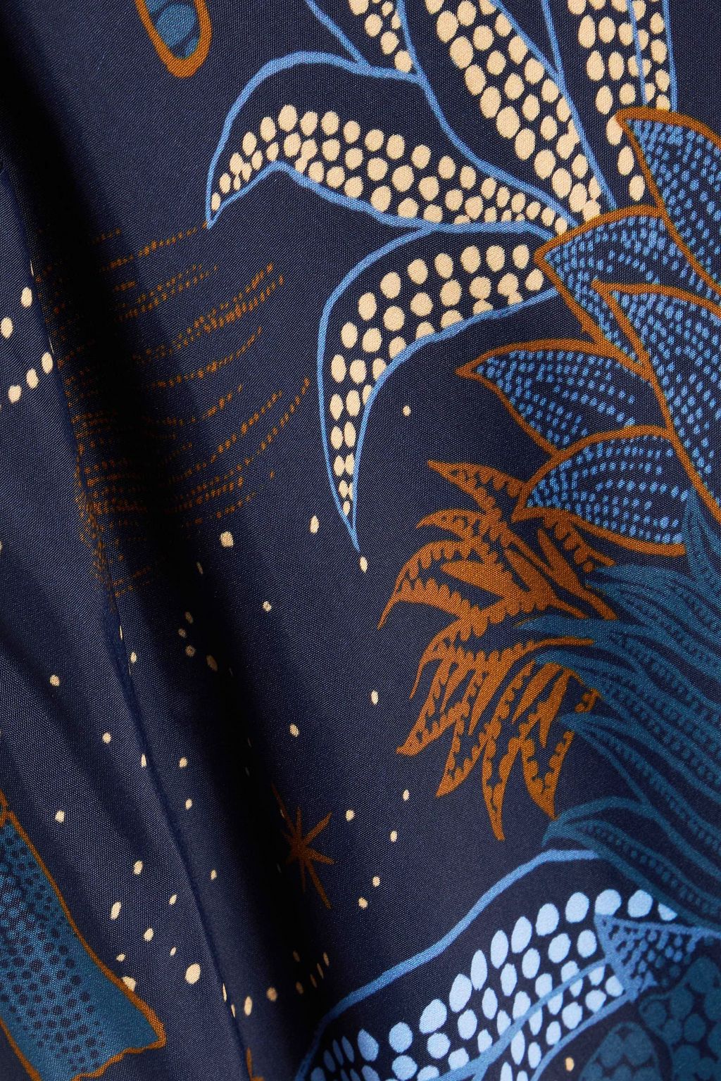 FARM RIO Printed twill maxi slip dress