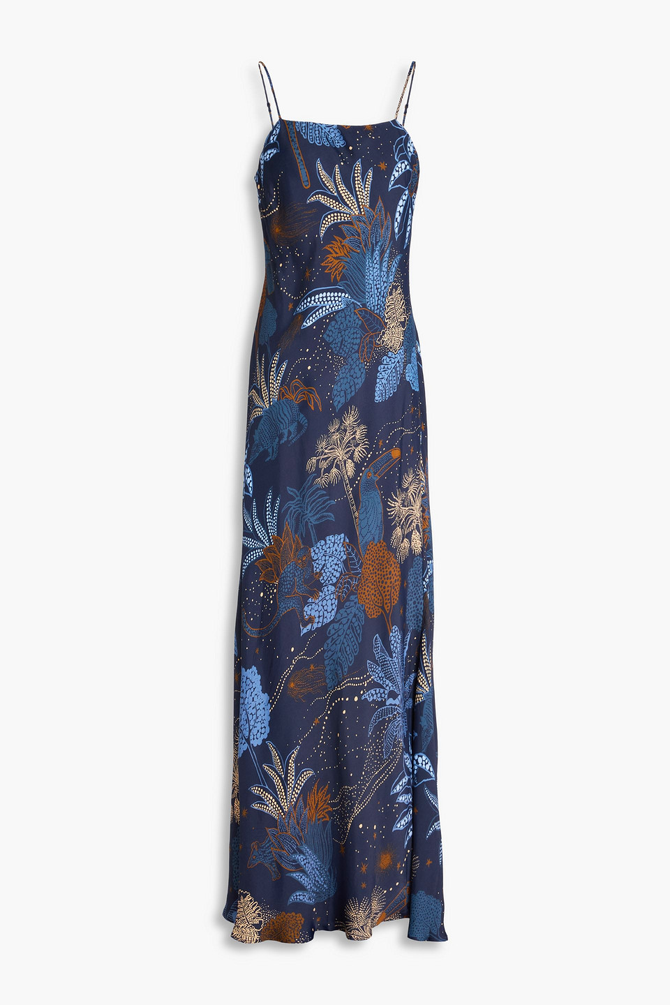 Farm Rio Floral scalloped cotton midi dress | Smart Closet