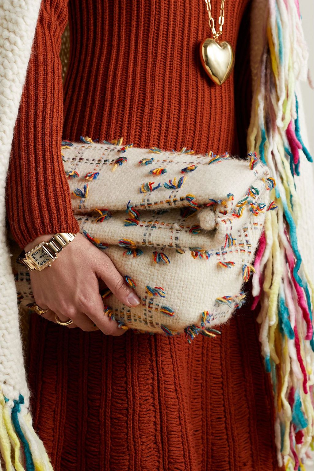 GABRIELA HEARST Phoebe A checked cashmere clutch