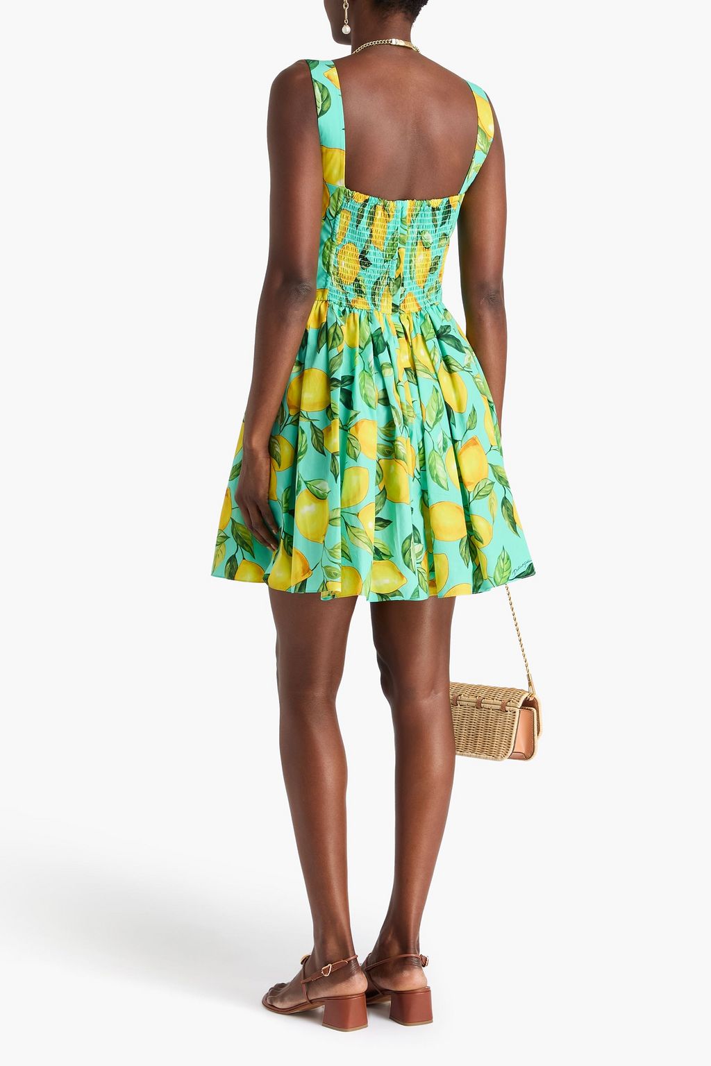 DOLCE&GABBANA Printed cotton-poplin mini dress
