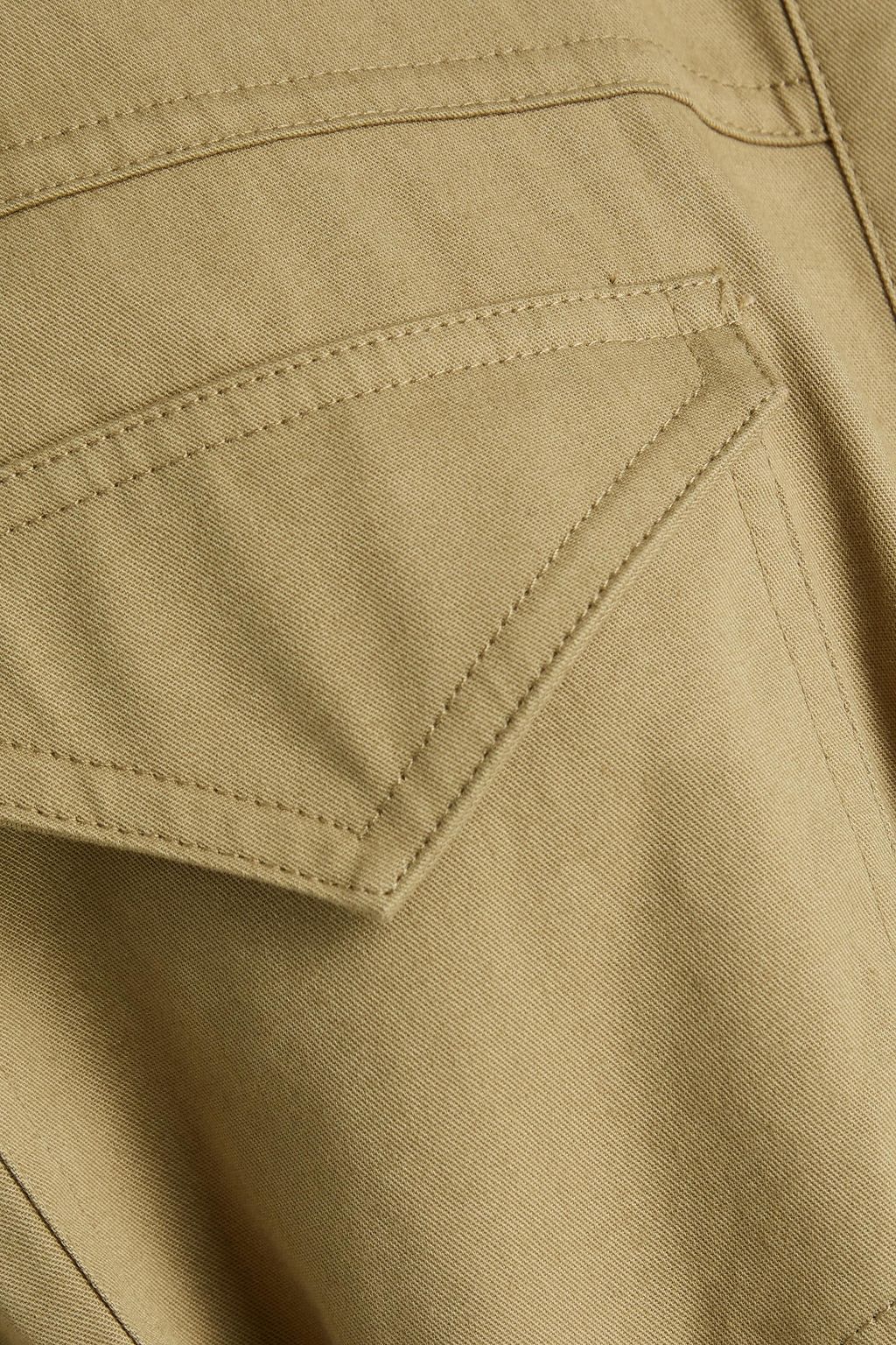 FARM RIO Cropped cotton-twill jumpsuit