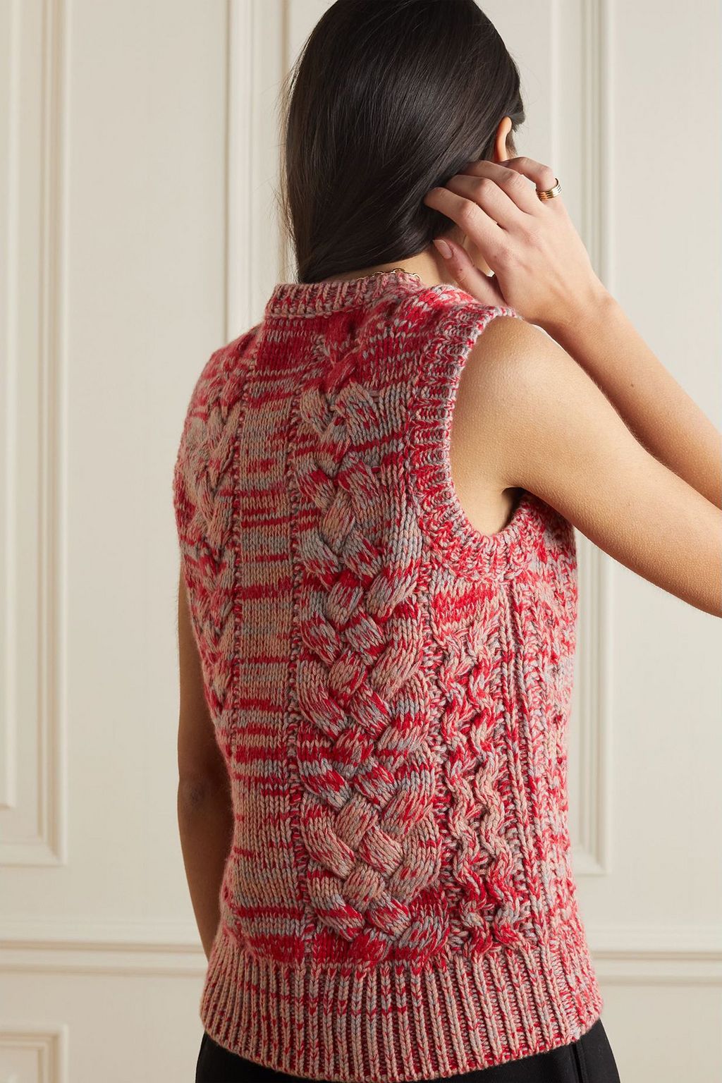 GABRIELA HEARST Ramirez ärmelloser Pullover aus Kaschmir in Zopfstrick