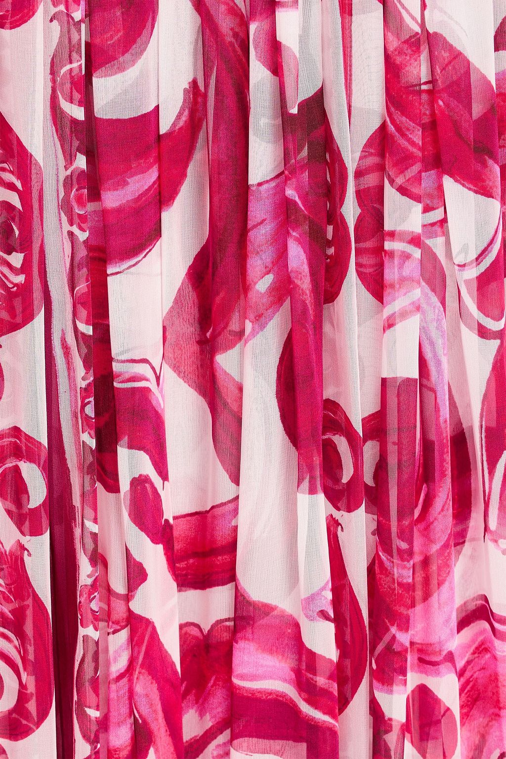 DOLCE&GABBANA Printed silk-chiffon halterneck gown