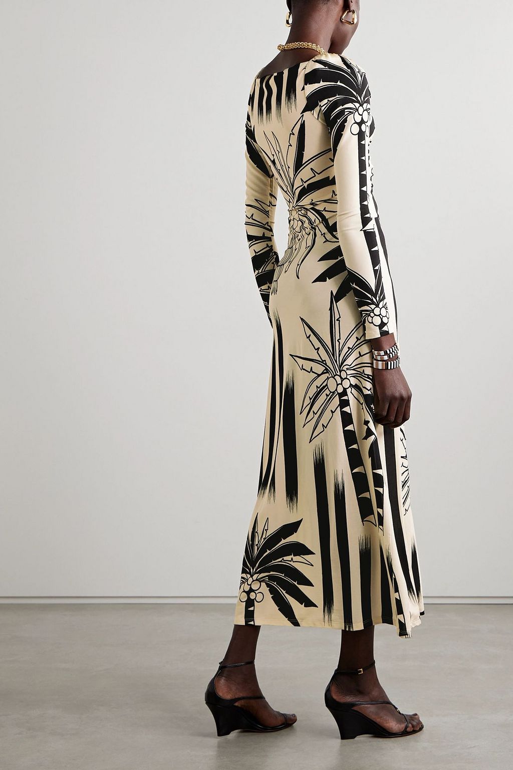 JOHANNA ORTIZ Determined Vaquera printed cutout stretch-jersey midi dress