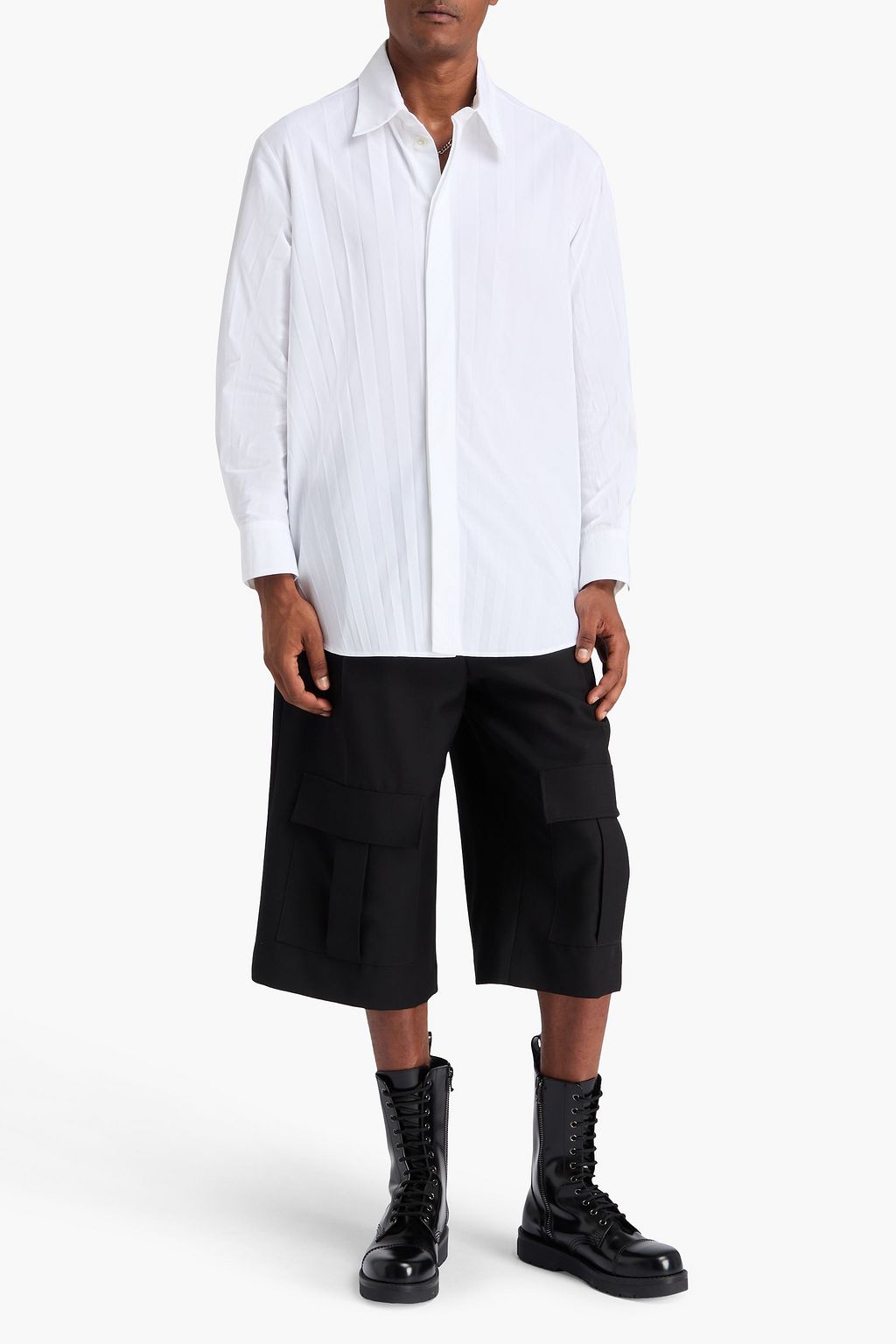 MONCLER X FRGMT BY HIROSHI FUJIWARA Cotton shirt | THE OUTNET