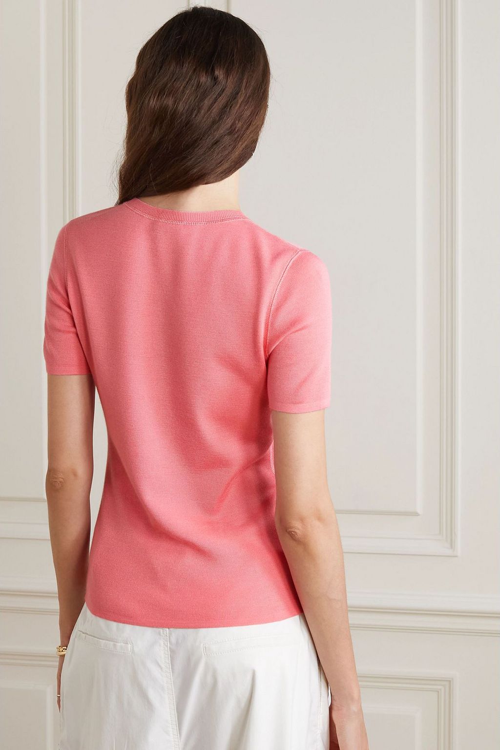 AKRIS Cashmere and silk-blend T-shirt