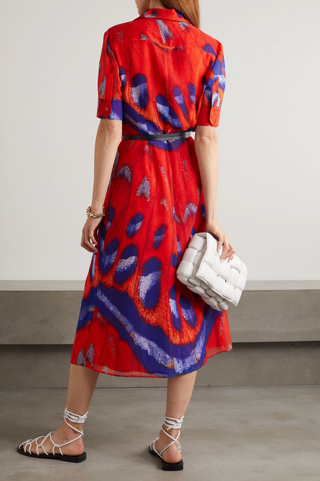 ALTUZARRA Kieran Hemdblusenkleid aus bedrucktem Crêpe de Chine mit Gürtel