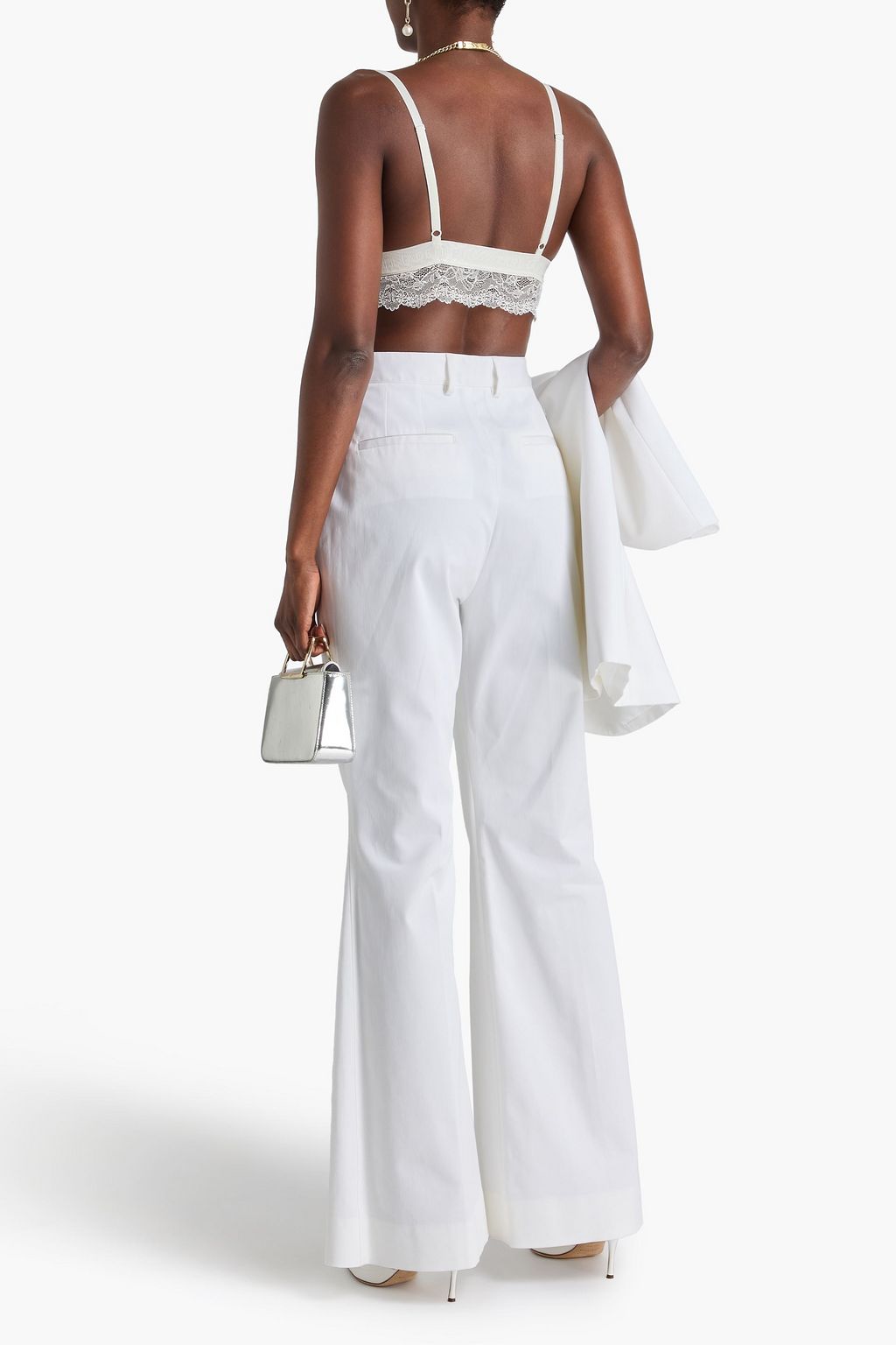 DOLCE&GABBANA Cotton-twill flared pants