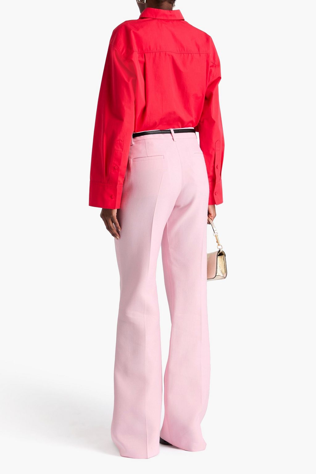 VALENTINO GARAVANI Wool and silk-blend crepe bootcut pants