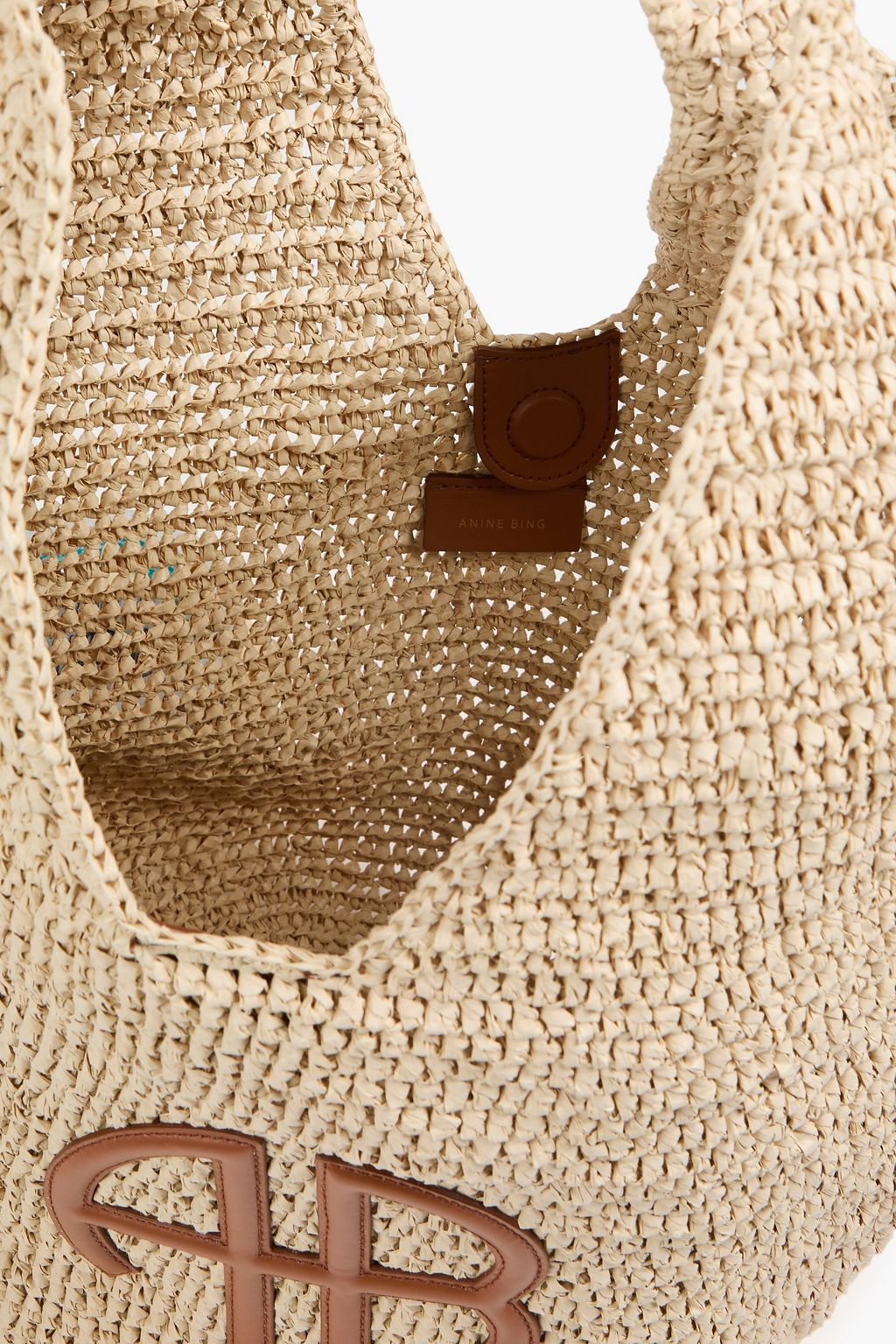 ANINE BING Leah large straw tote