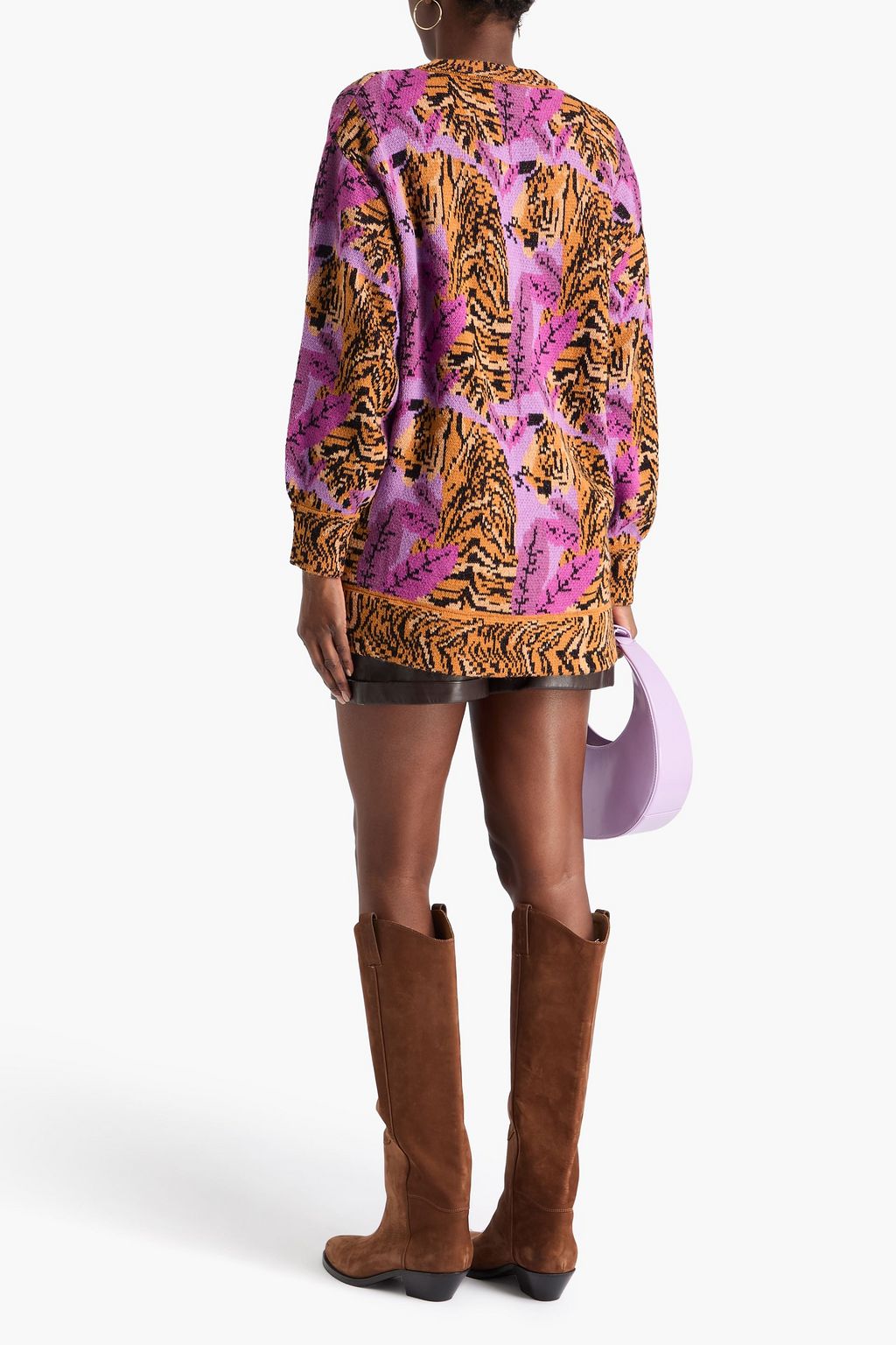 FARM RIO Jacquard-knit cardigan