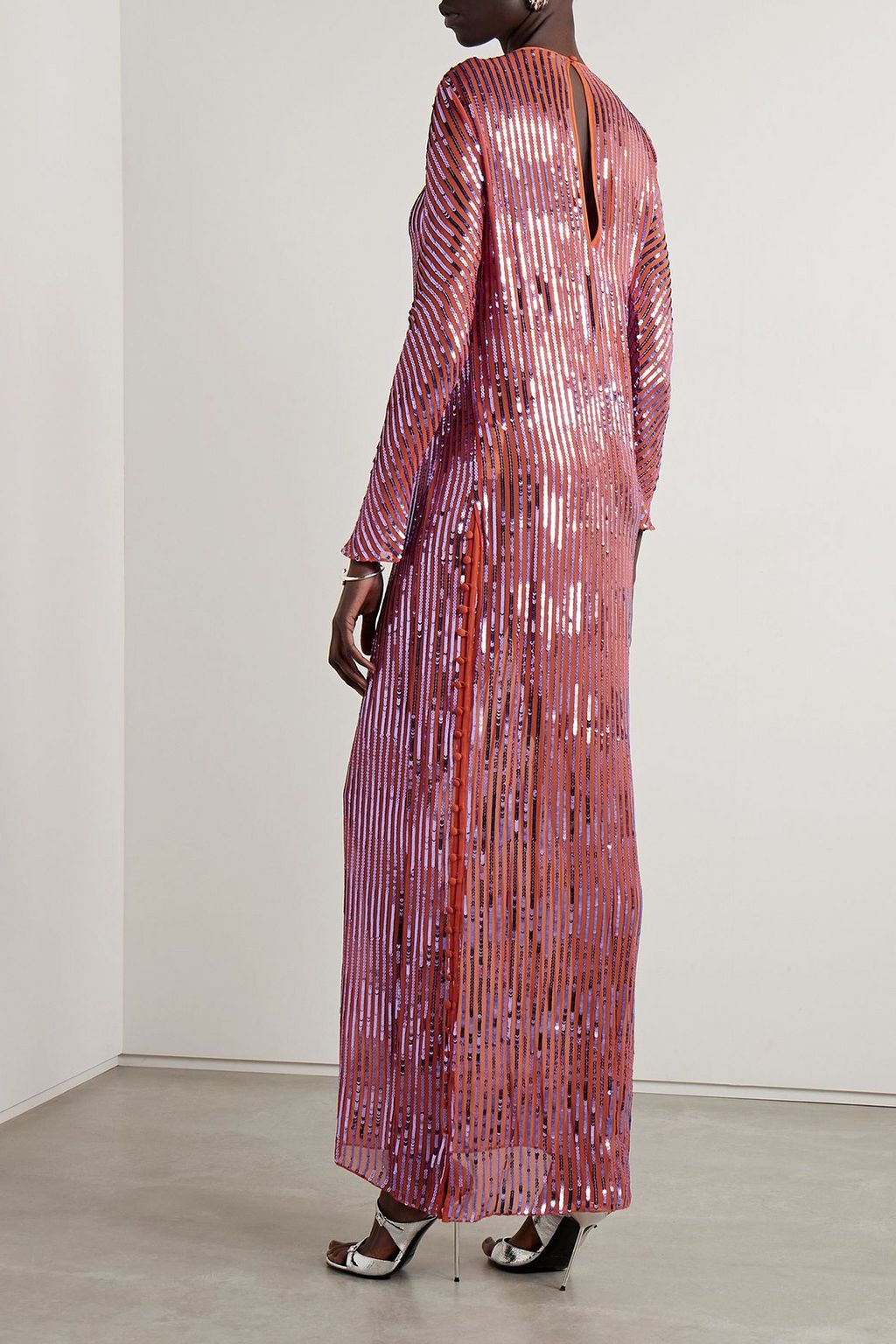 JOHANNA ORTIZ Alquimia sequin-embellished silk-chiffon maxi dress
