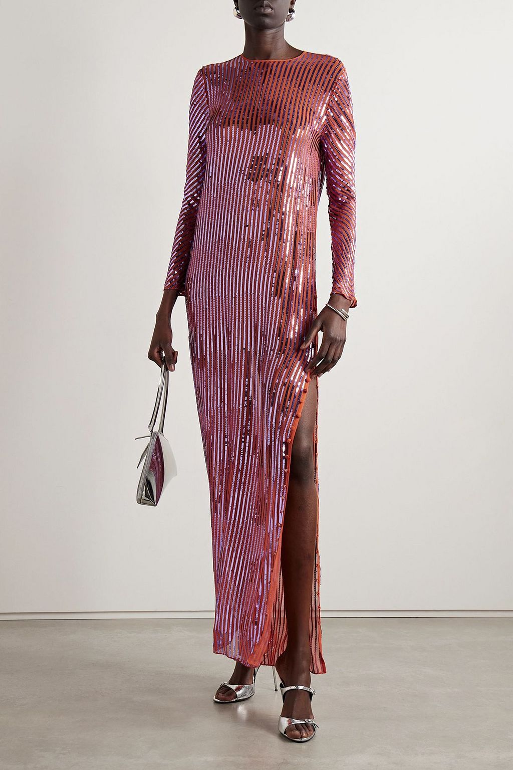 JOHANNA ORTIZ Alquimia sequin-embellished silk-chiffon maxi dress