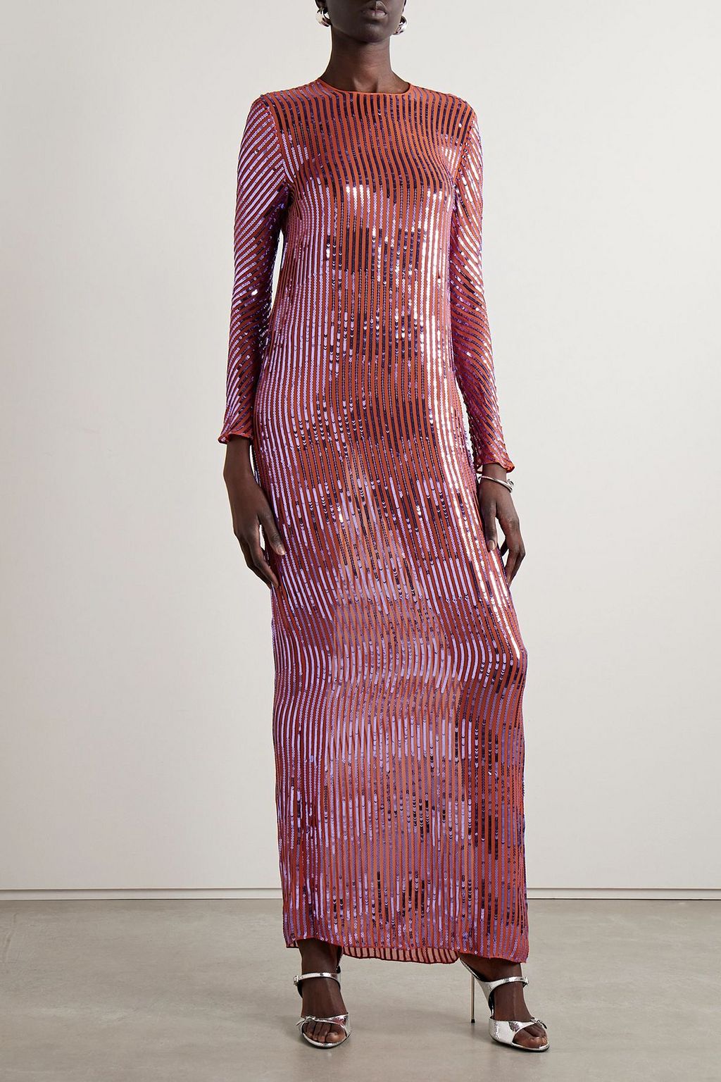 JOHANNA ORTIZ Alquimia sequin-embellished silk-chiffon maxi dress
