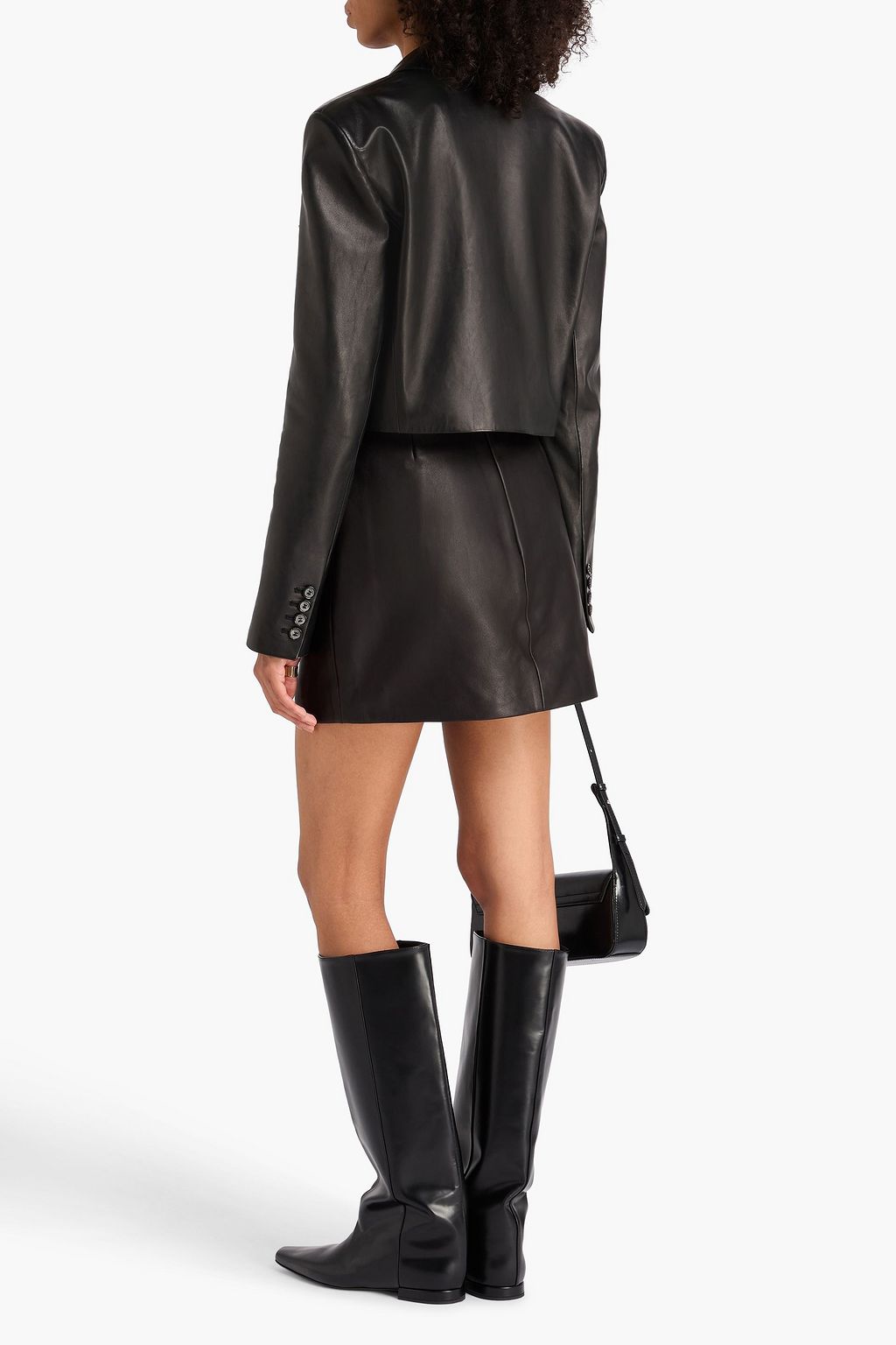 ANINE BING Leather mini skirt