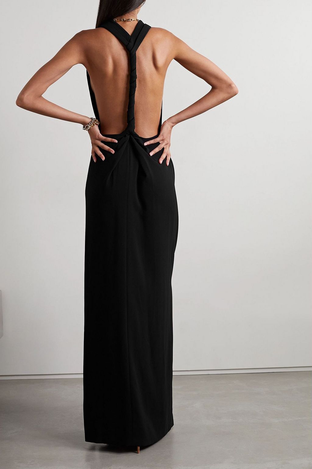 PROENZA SCHOULER Maxikleid aus Crêpe mit freier Rückenpartie