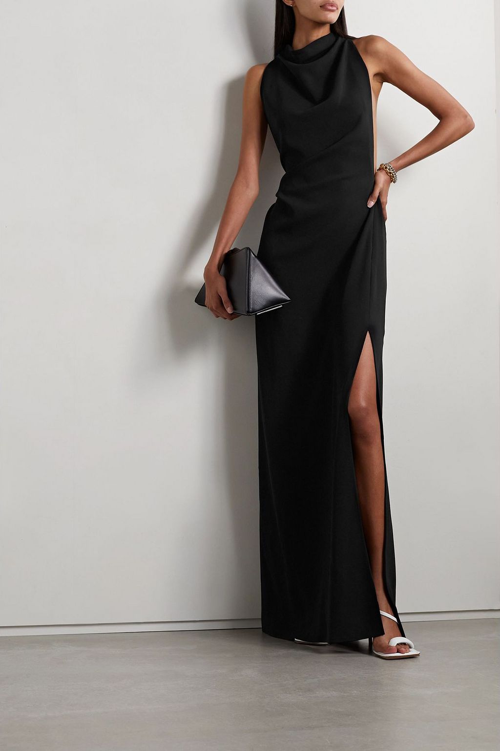 PROENZA SCHOULER Maxikleid aus Crêpe mit freier Rückenpartie