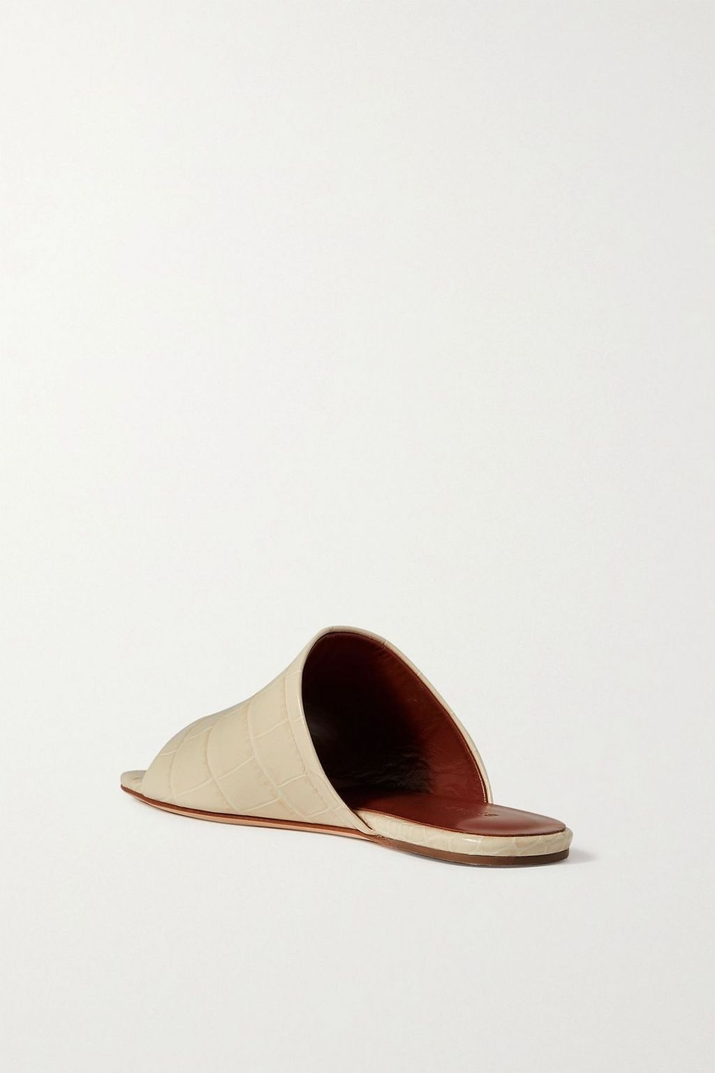 BY FAR Baba croc-effect leather slides