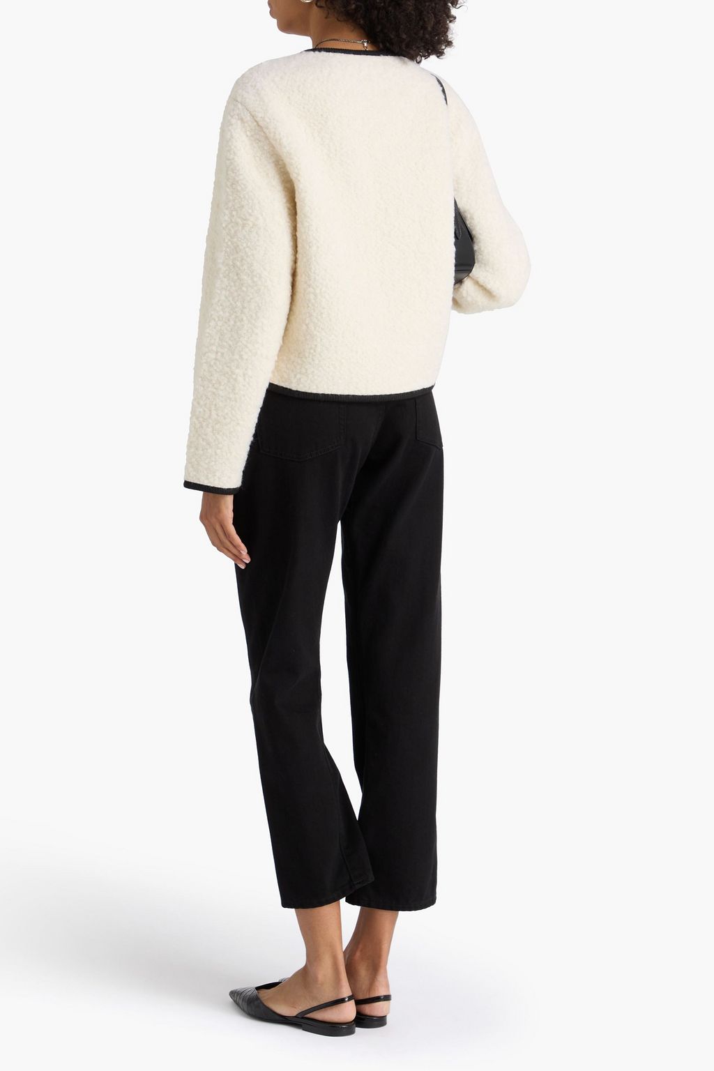ANINE BING Jacke „Logan“ aus Bouclé-Tweed aus einer Wollmischung