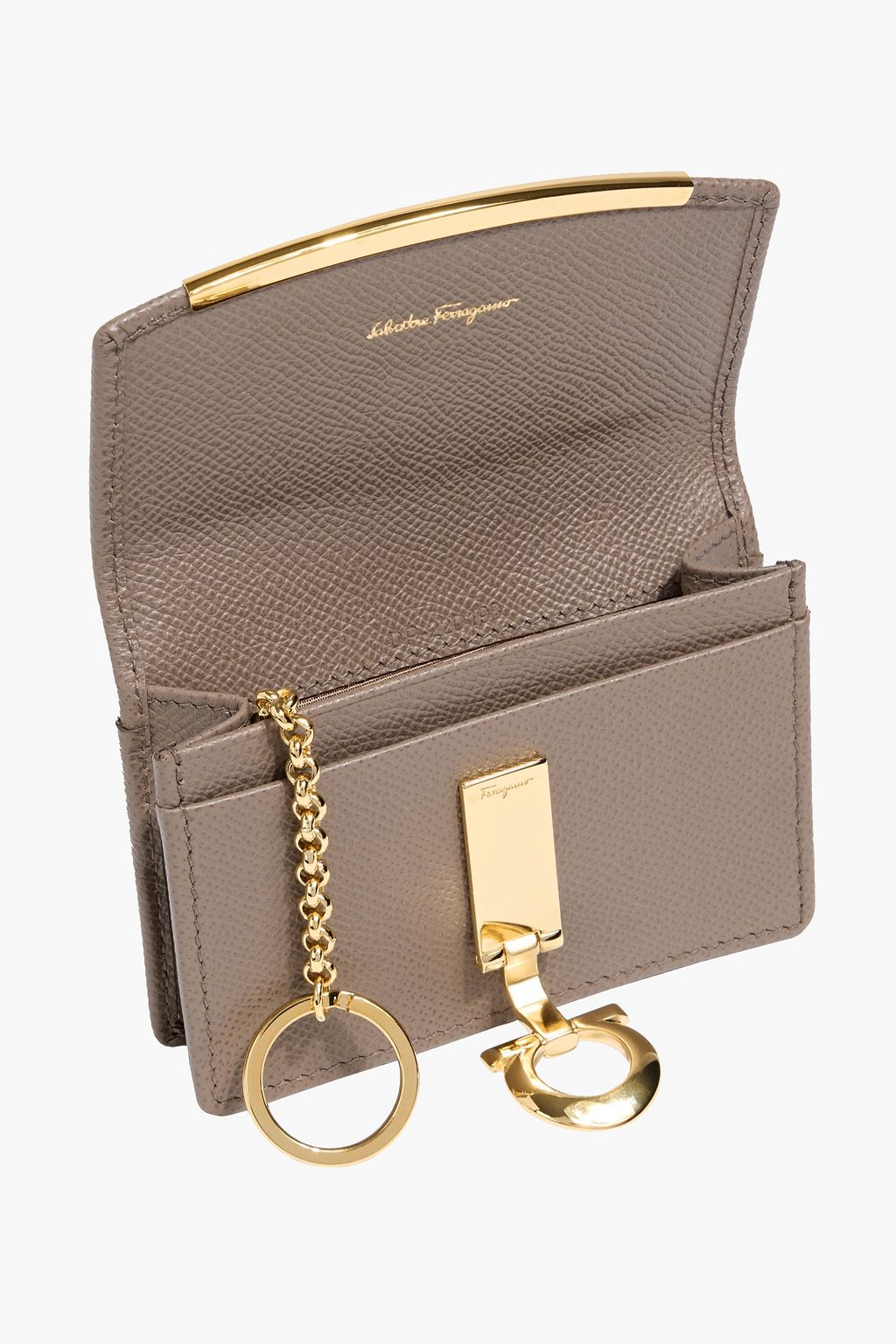 FERRAGAMO Gancini pebbled-leather wallet