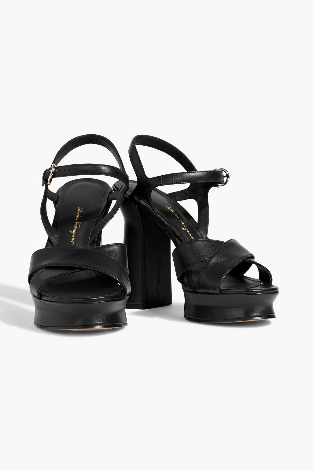 FERRAGAMO Sonya leather platform sandals